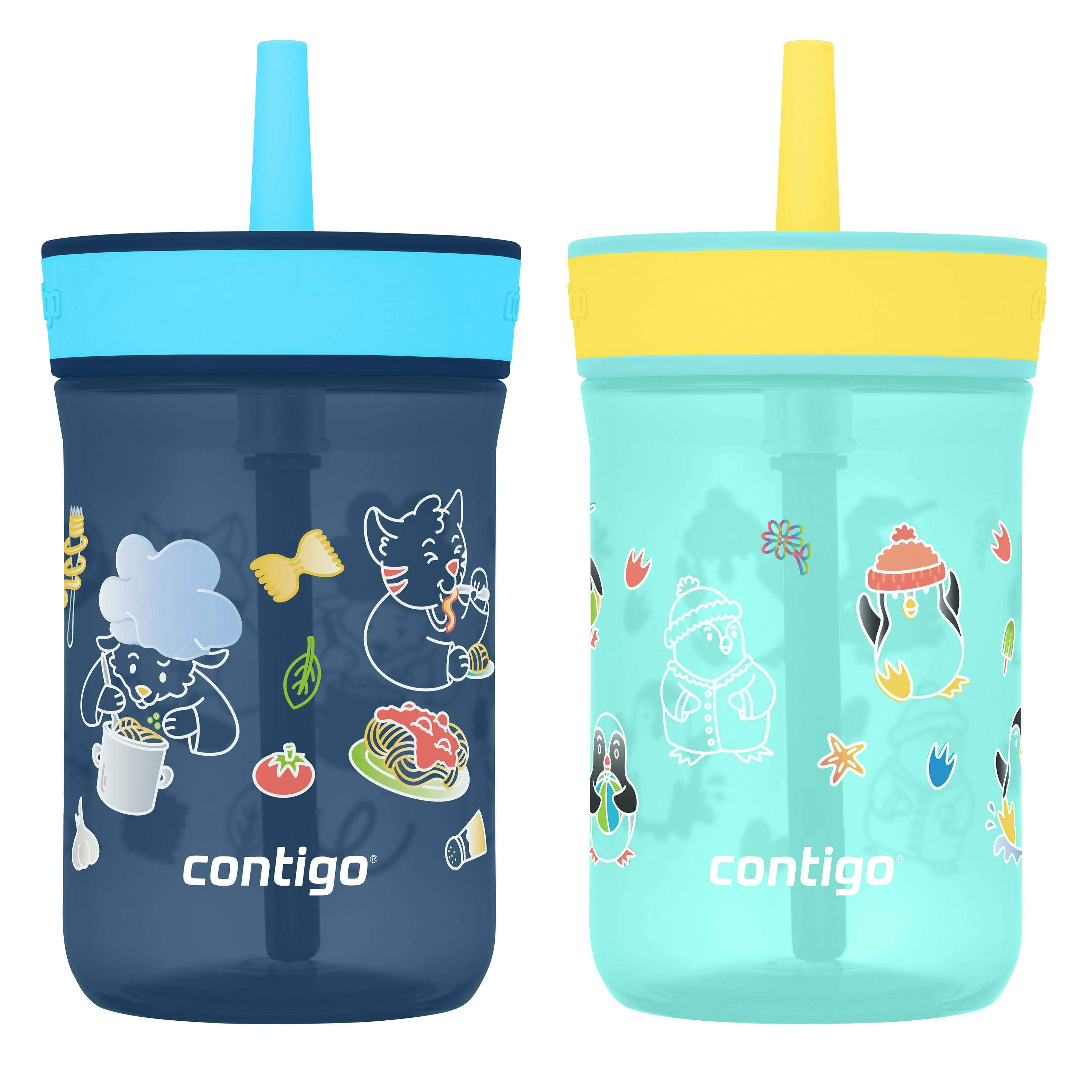 Contigo® Kids’ Leighton Straw Tumbler with Spill-Proof Leak-Proof Lid, 14oz