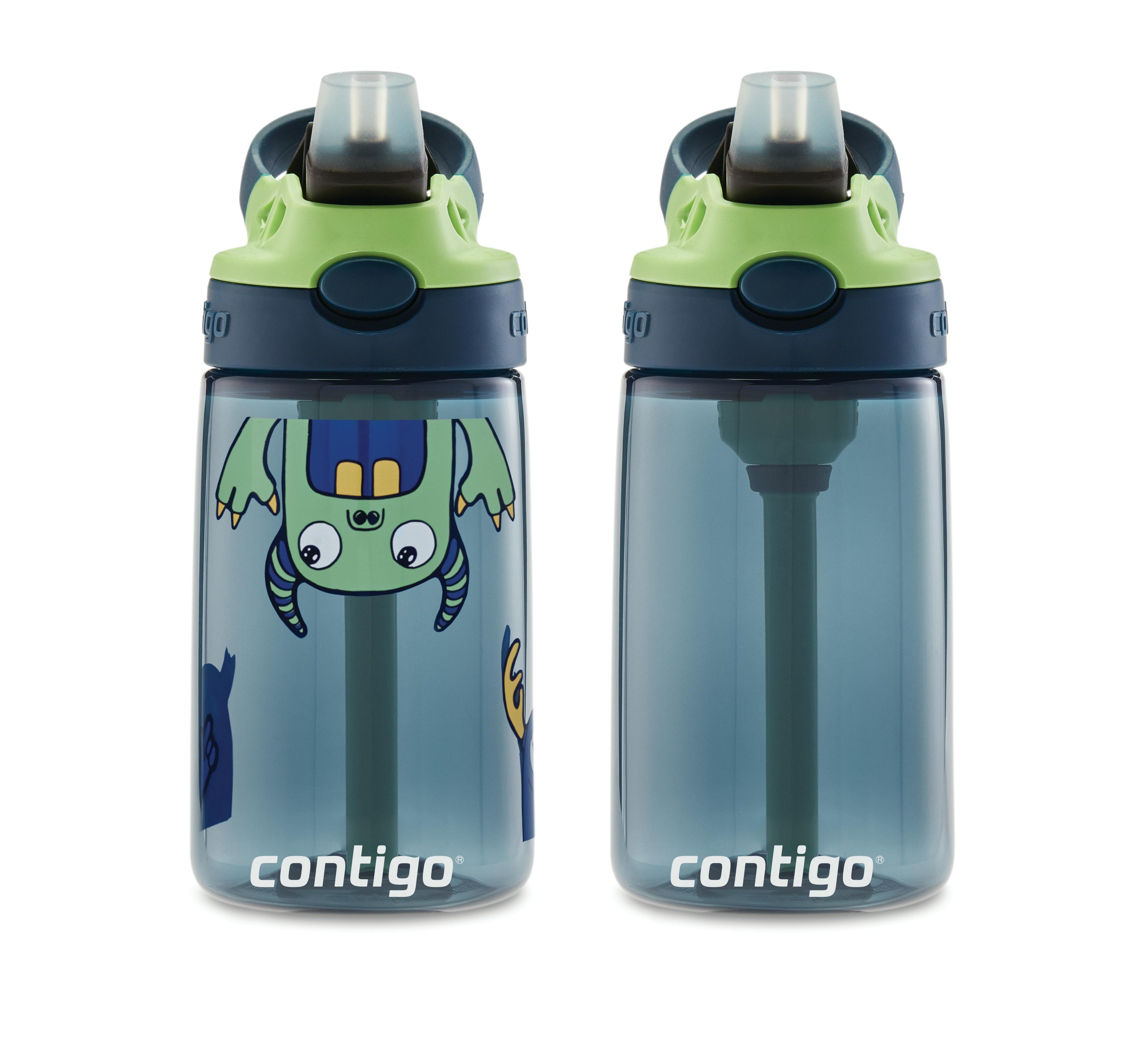 Contigo® Kids Straw Water Bottle with AUTOSPOUT® Lid, 14oz., 2 Pack