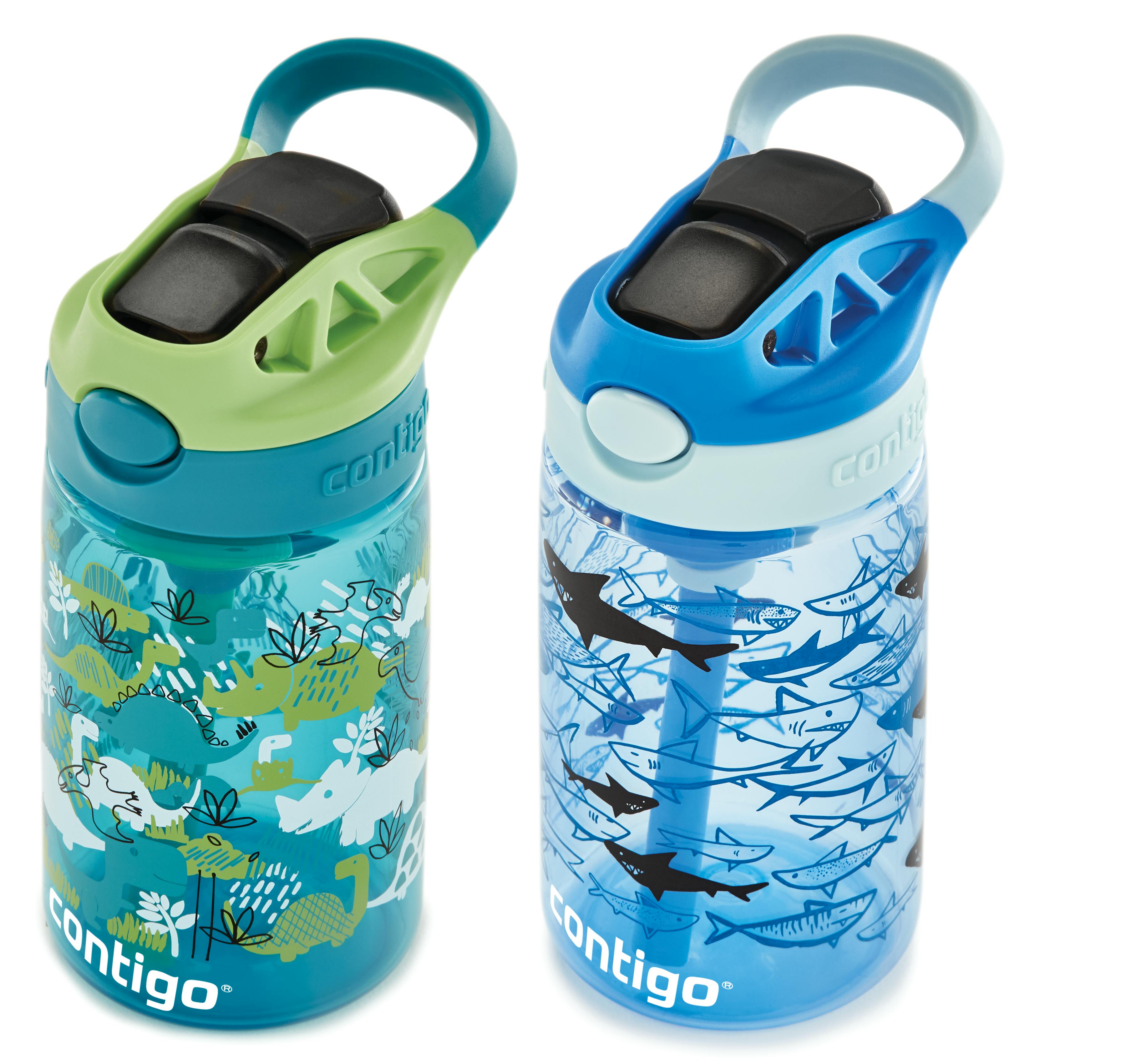 Contigo® Kids Straw Water Bottle with AUTOSPOUT® Lid, 14oz., 2 Pack