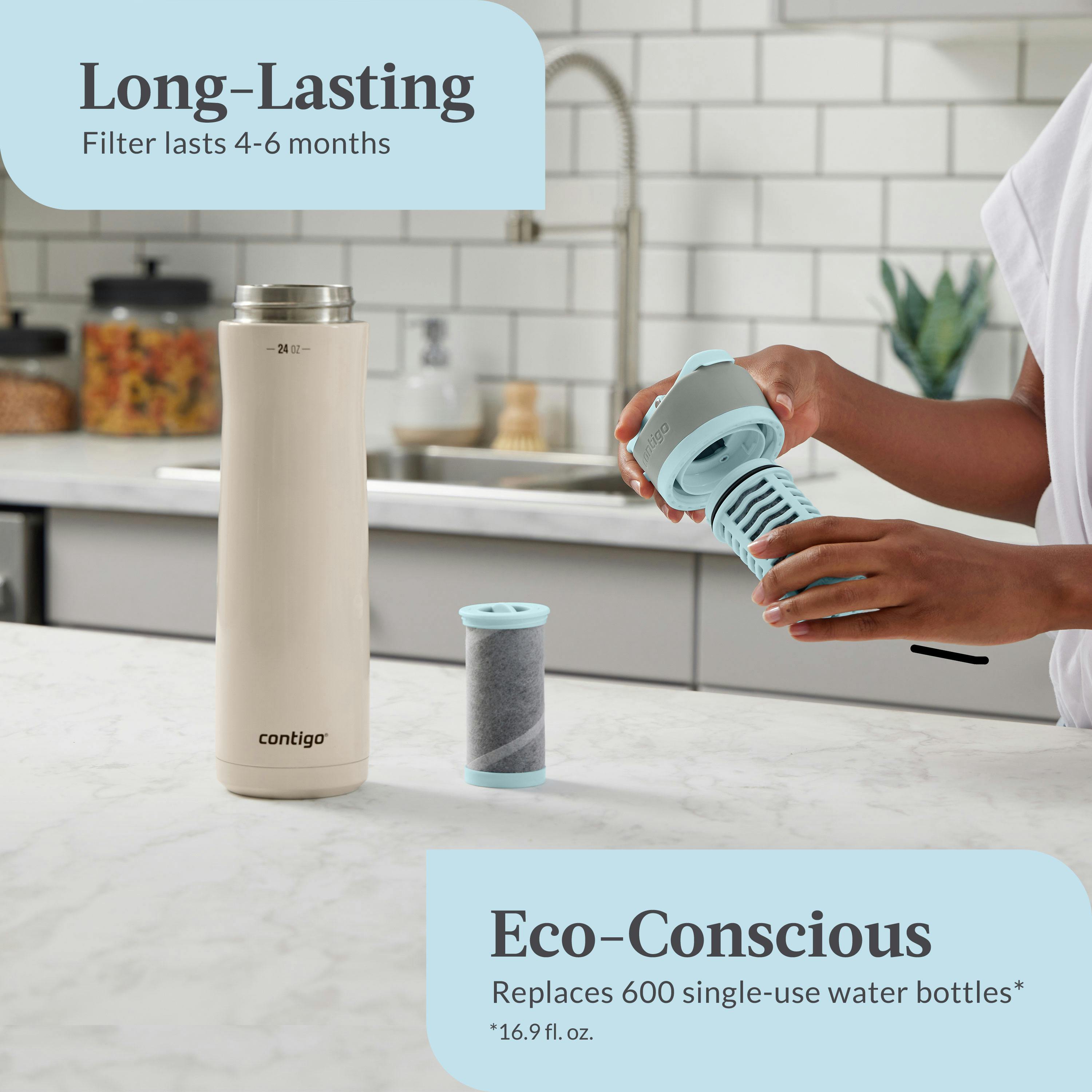 Contigo® Clybourn Chill Freeflow Filtration Stainless Steel Water Bottle with AUTOSEAL® Lid, 24oz