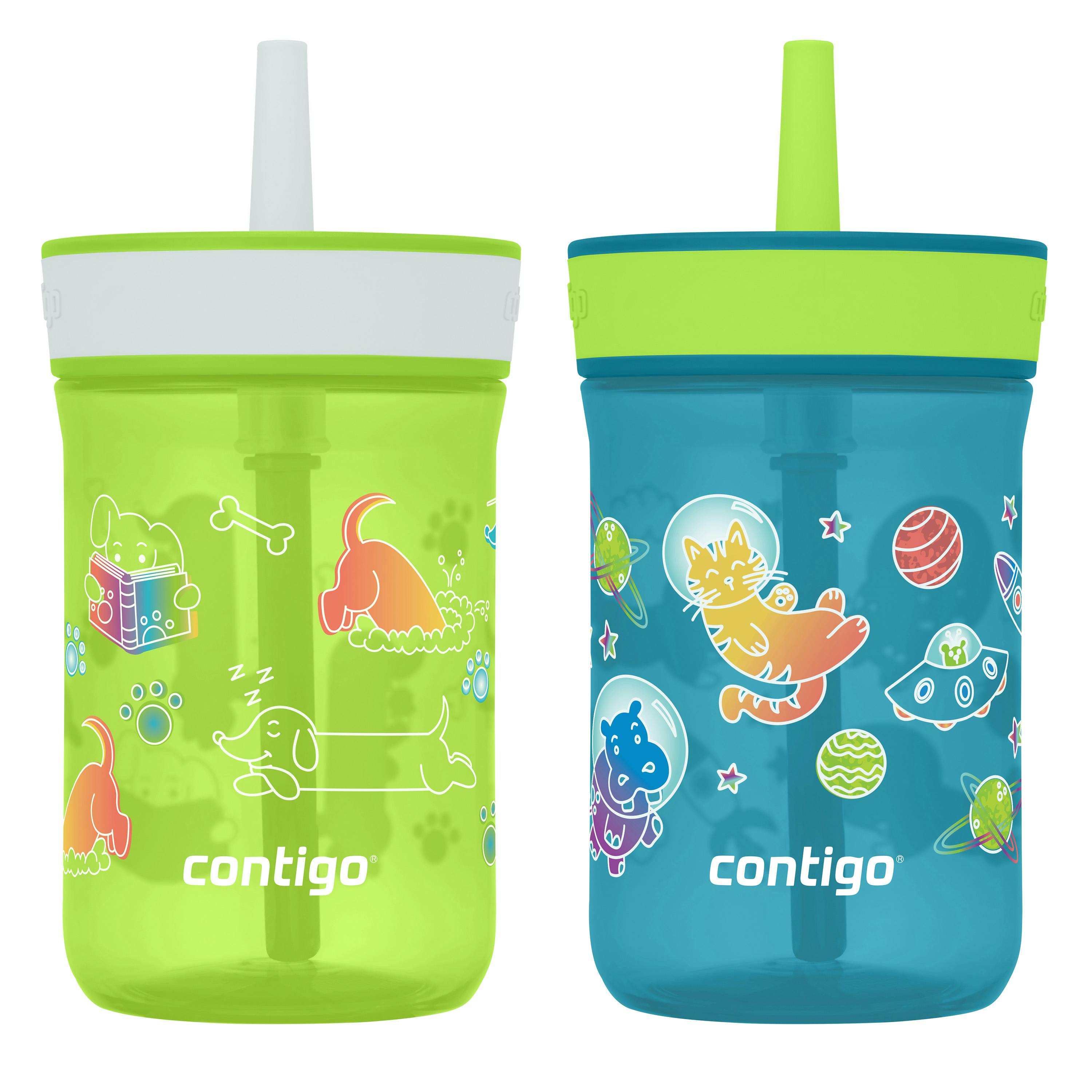 Contigo® Kids’ Leighton Straw Tumbler with Spill-Proof Leak-Proof Lid, 14oz