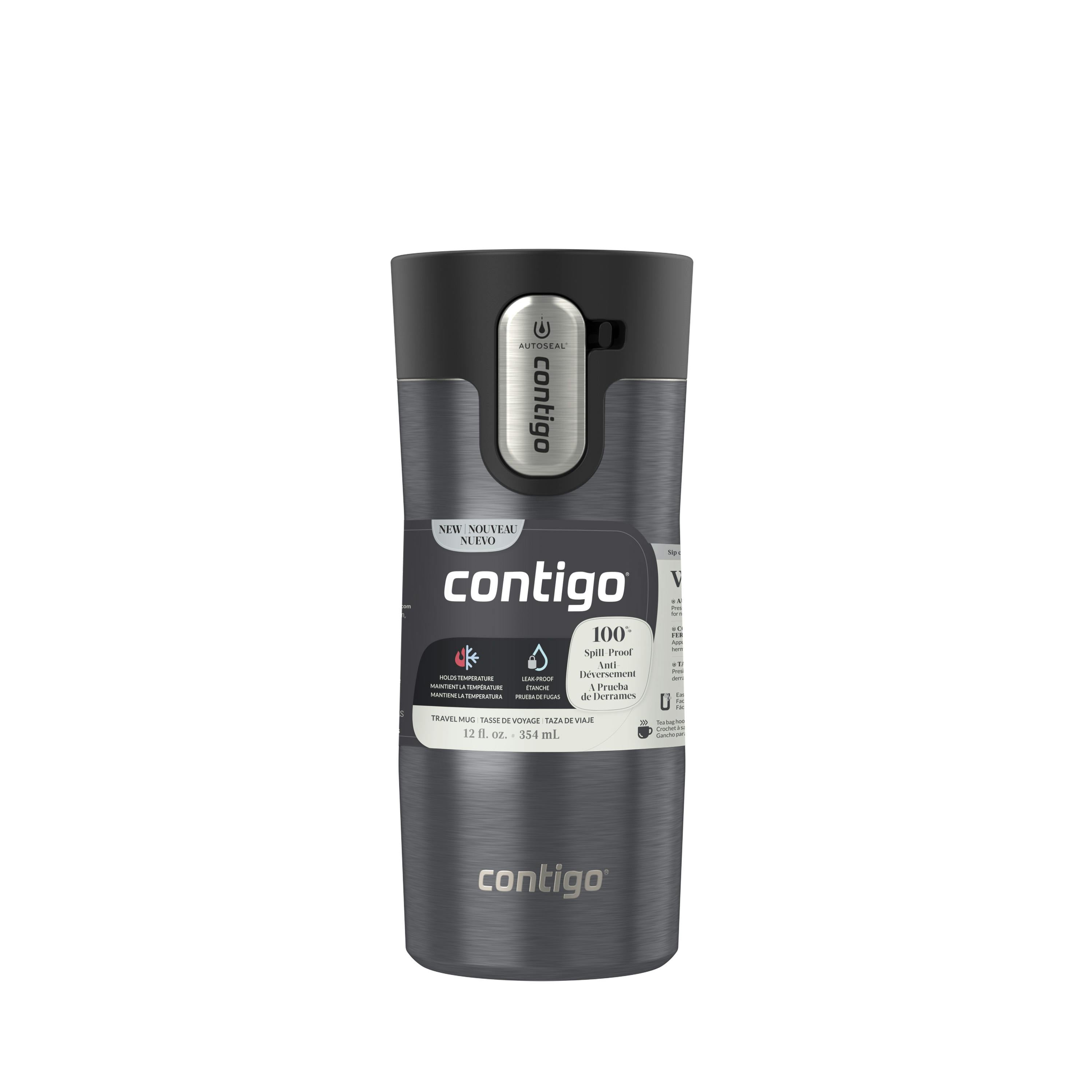 Contigo® AUTOSEAL® West Loop Vacuum-Insulated Stainless Steel Travel Mug with Easy-Clean Lid, 12 oz