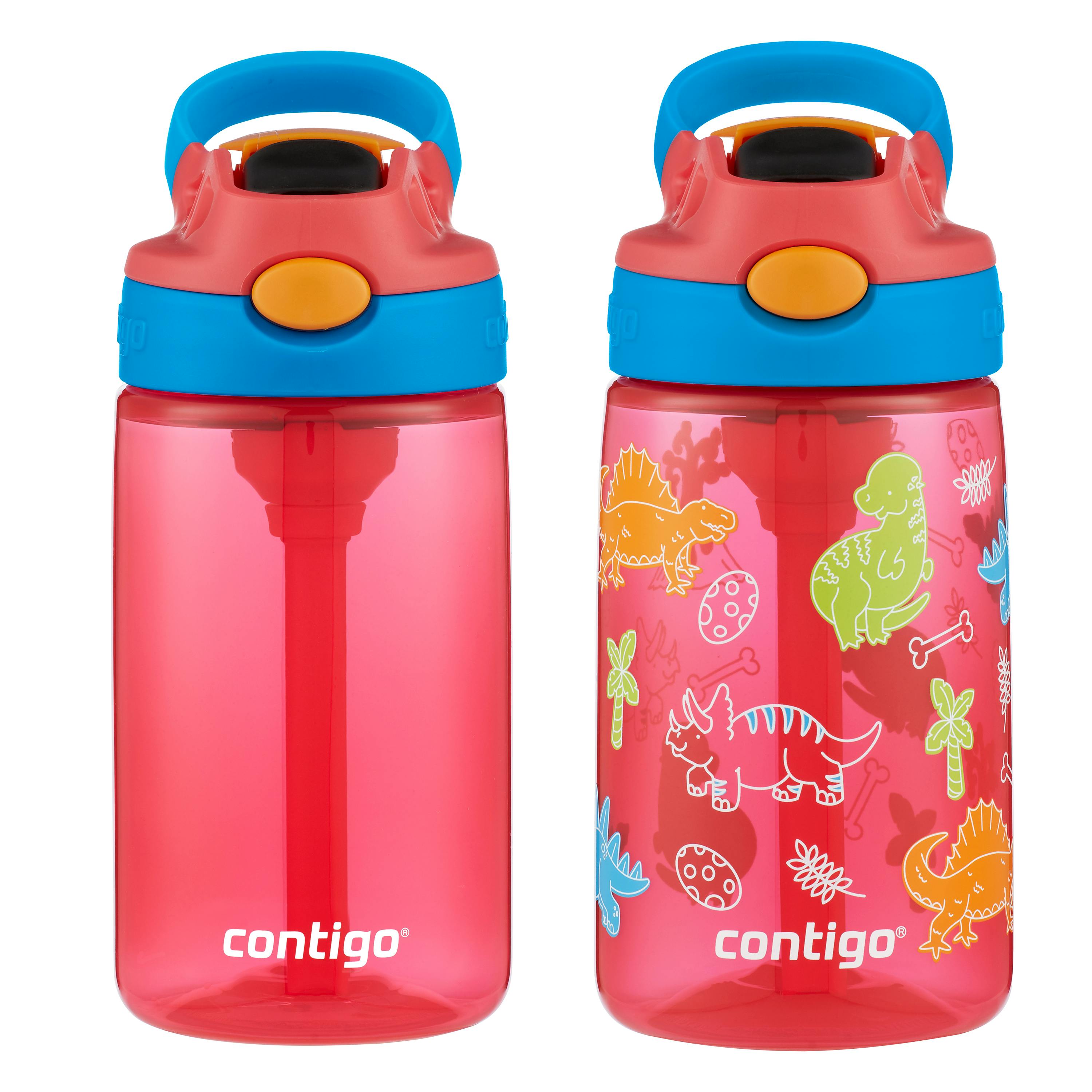 Contigo® Kids Water Bottle with Redesigned AUTOSPOUT® Straw, 14 oz, 2 pack