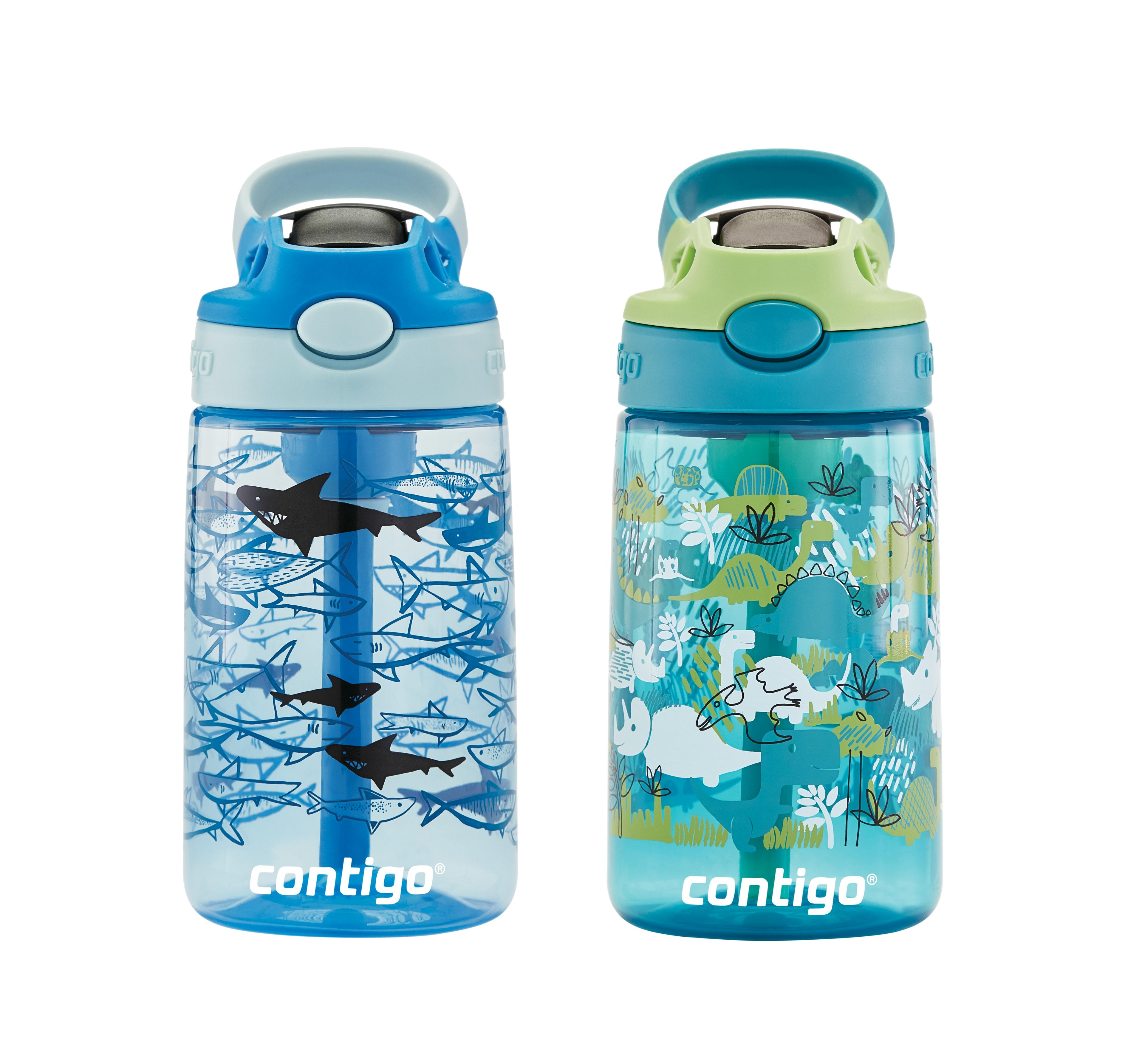 Contigo® Kids Straw Water Bottle with AUTOSPOUT® Lid, 14oz., 2 Pack