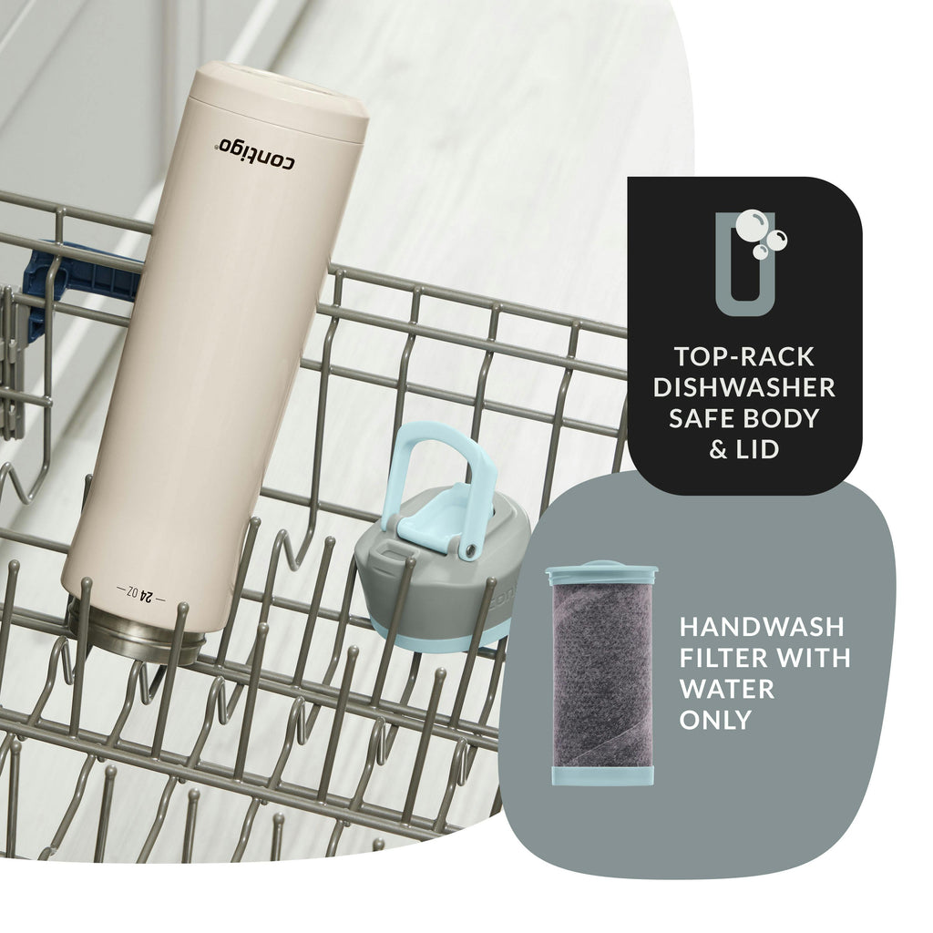 Contigo® Clybourn Chill Freeflow Filtration Stainless Steel Water Bottle with AUTOSEAL® Lid, 24oz