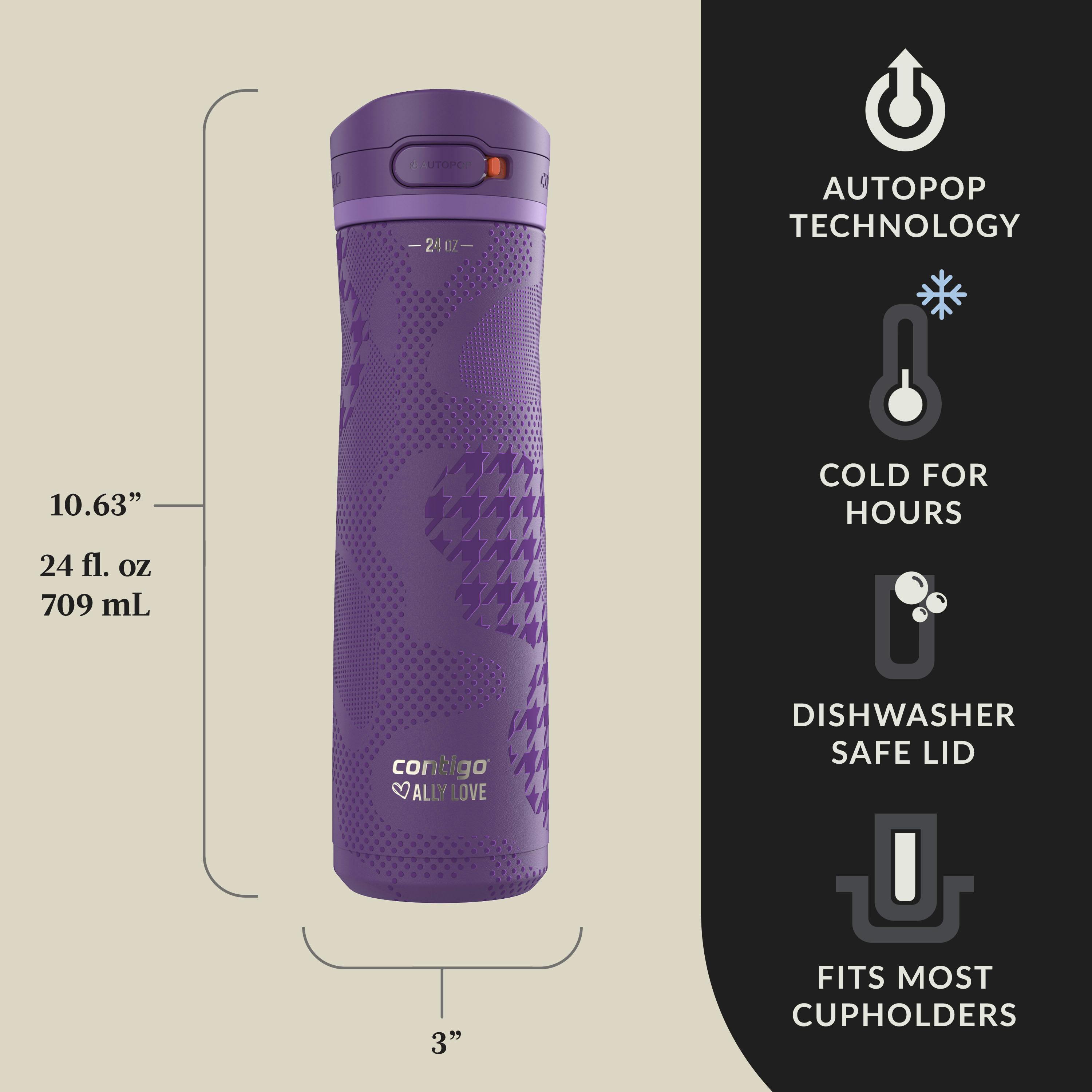 Contigo® x Ally Love Jackson Chill 2.0 Stainless Steel Water Bottle with AUTOPOP® Lid, 24oz