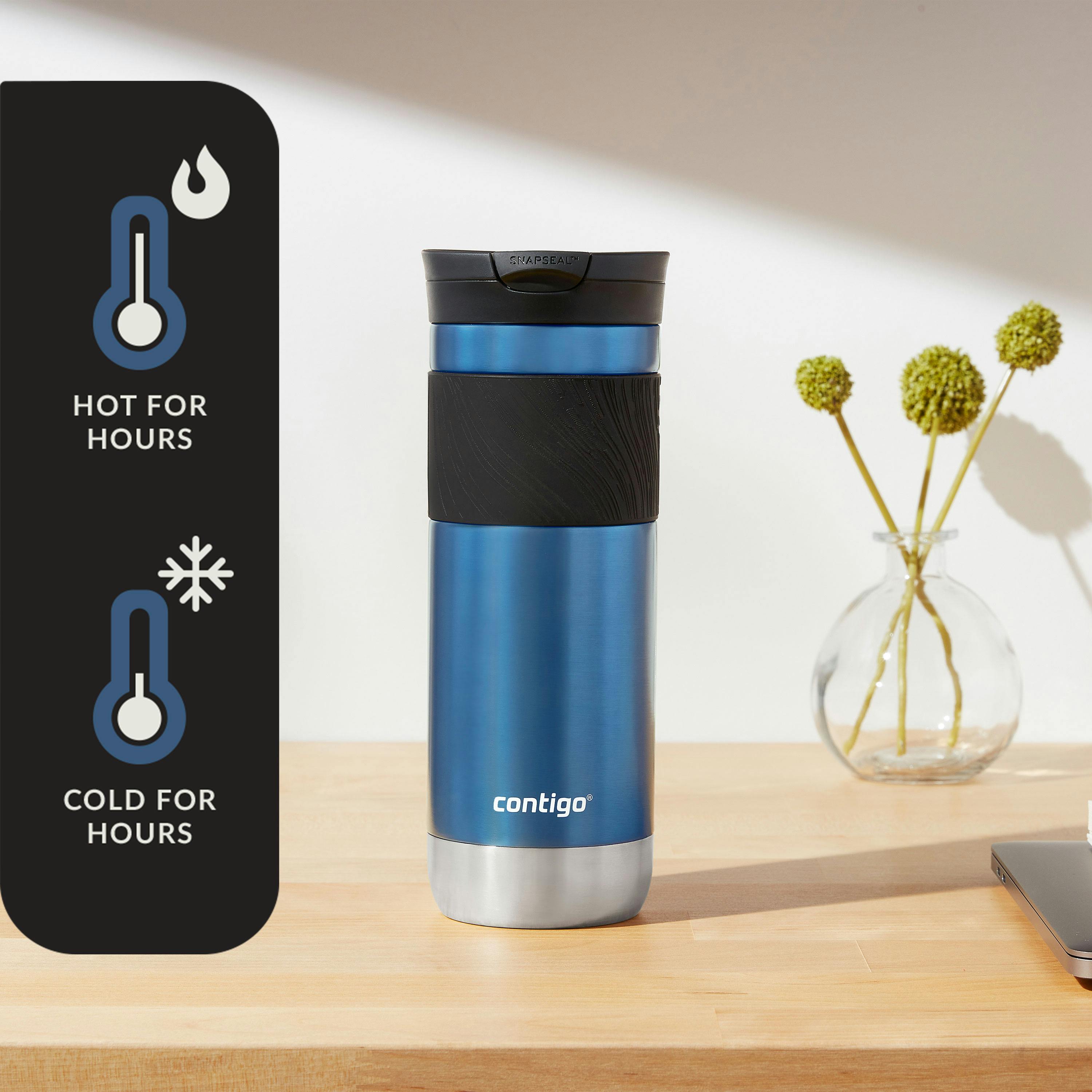 Contigo® Byron 2.0 Stainless Steel Travel Mug with SNAPSEAL™ Lid and Grip, 20oz
