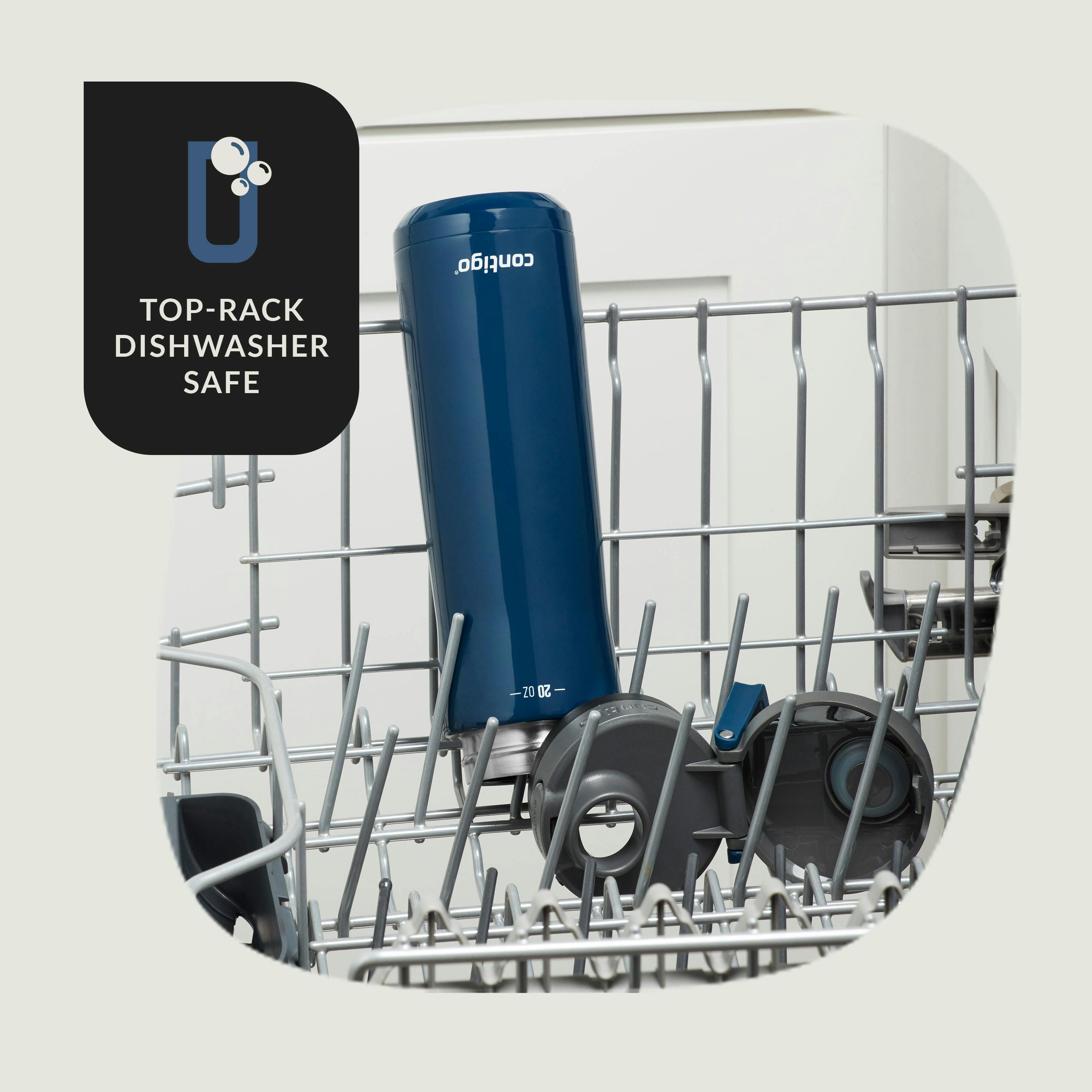 Contigo® Jackson Chill 2.0 Water Bottle with AUTOPOP Lid | Stainless Steel Water Bottle, 20oz., Blueberry Opaque