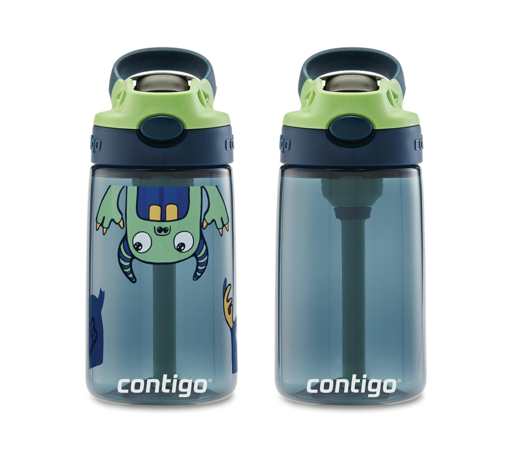 Contigo® Kids Straw Water Bottle with AUTOSPOUT® Lid, 14oz., 2 Pack