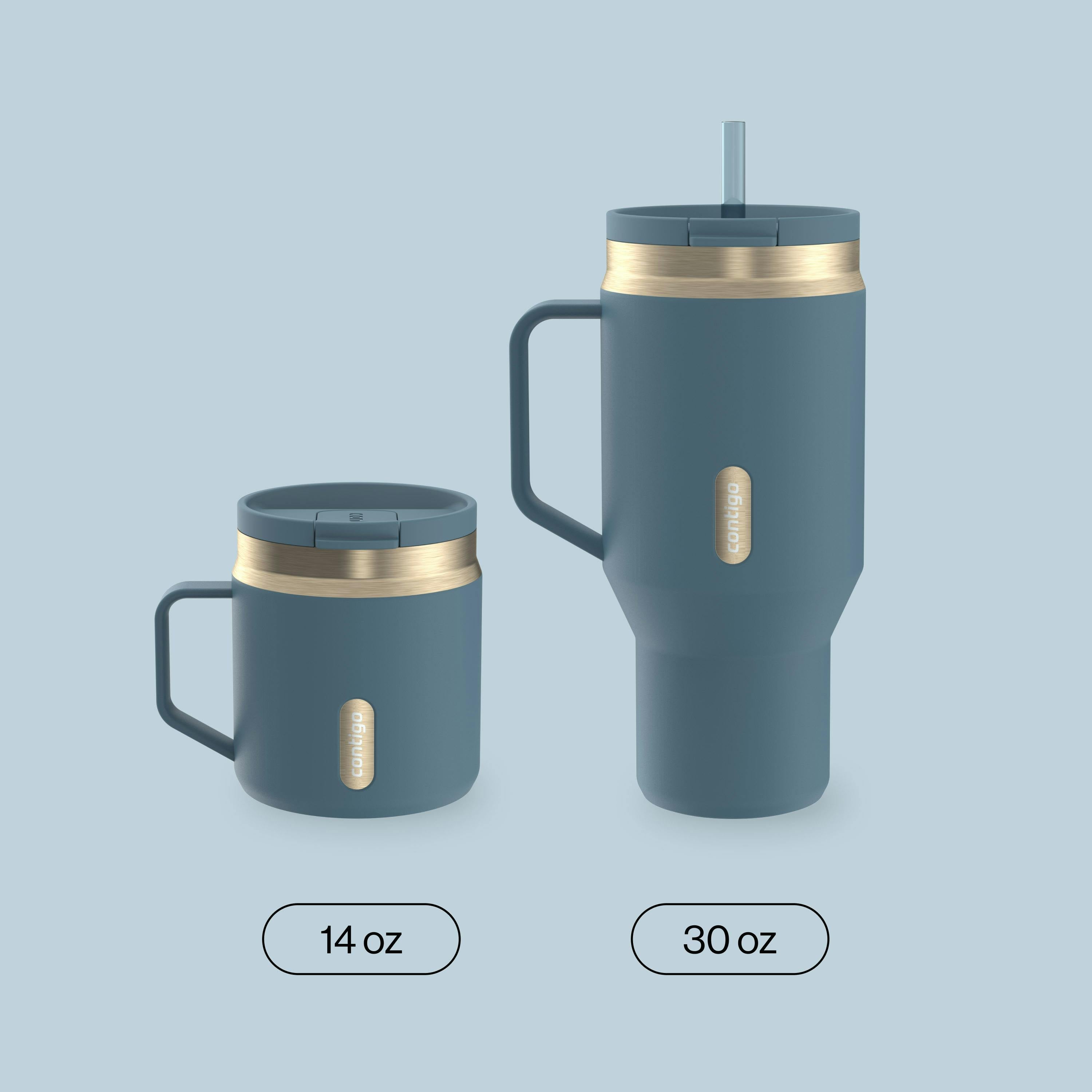 30 oz SnapSeal™ Tumbler (w/ Straw & Handle)