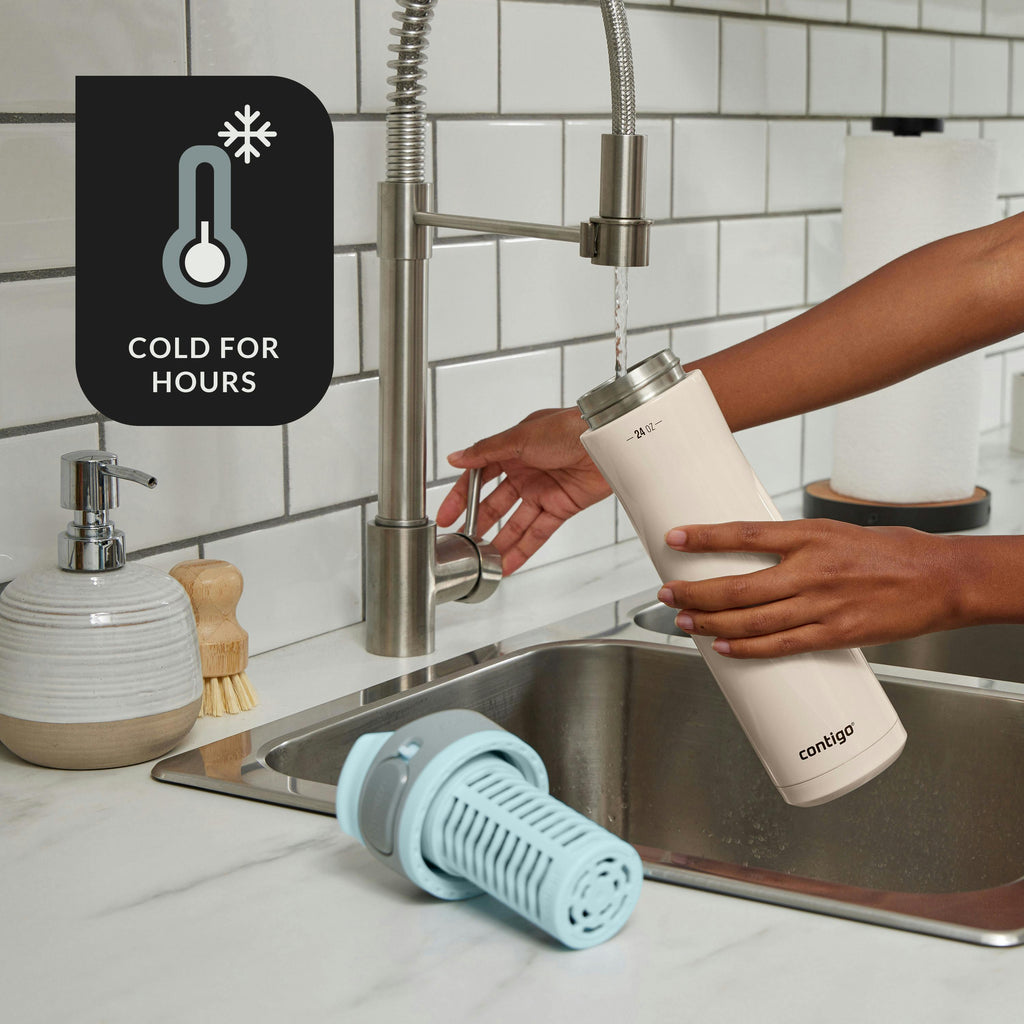 Contigo® Clybourn Chill Freeflow Filtration Stainless Steel Water Bottle with AUTOSEAL® Lid, 24oz