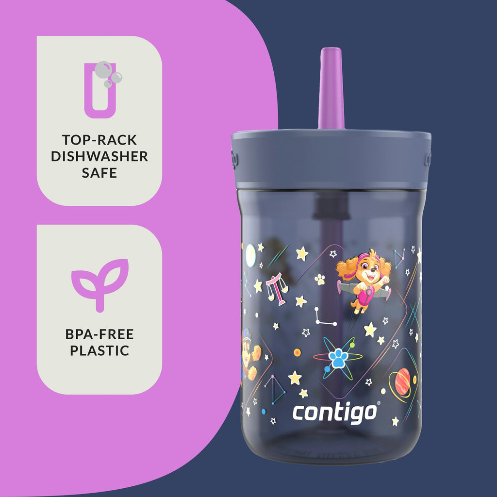 Contigo® Kids’ Leighton Straw Tumbler with Spill-Proof Leak-Proof Lid, 14oz