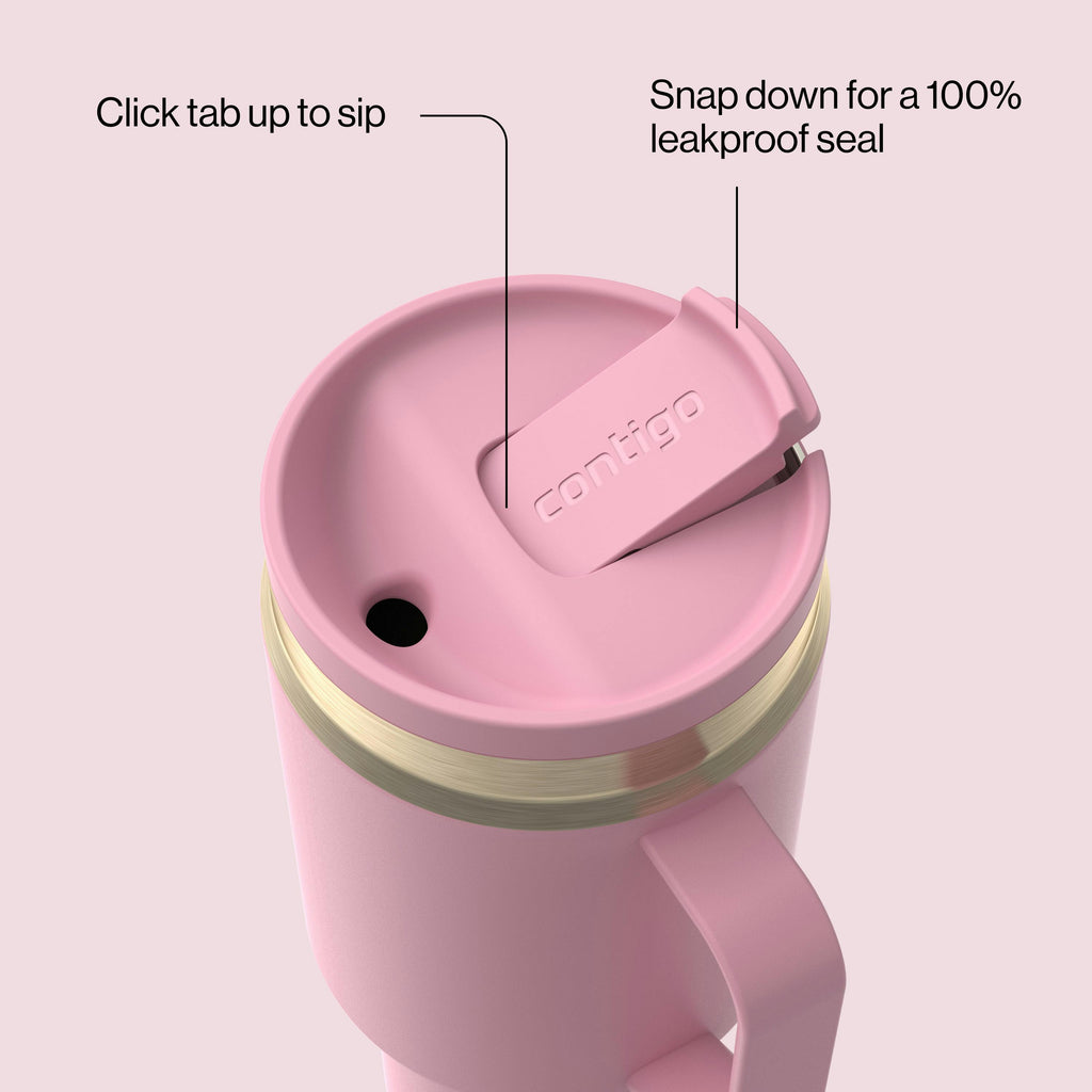 30 oz SnapSeal™ Tumbler (w/ Straw & Handle)