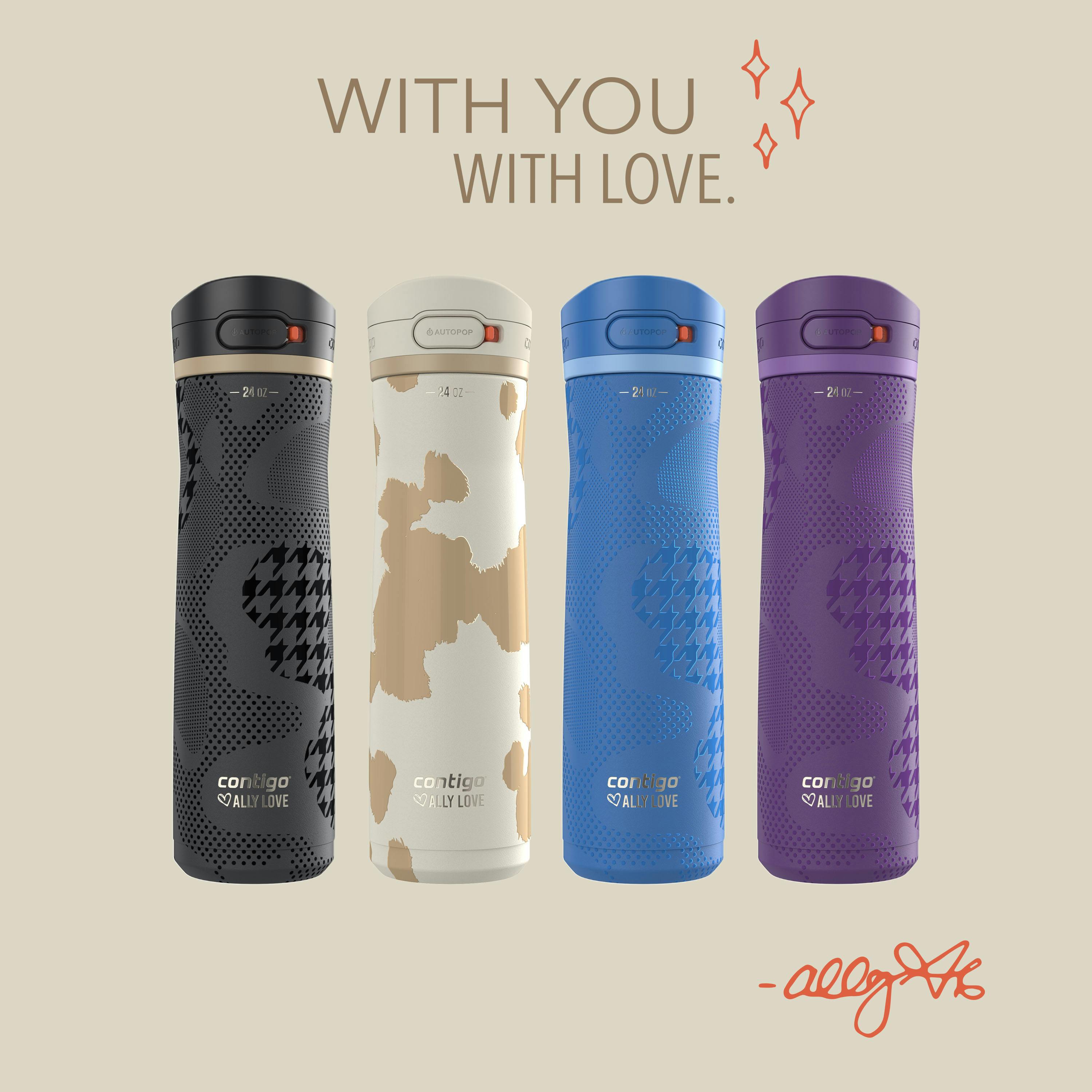 Contigo® x Ally Love Jackson Chill 2.0 Stainless Steel Water Bottle with AUTOPOP® Lid, 24oz