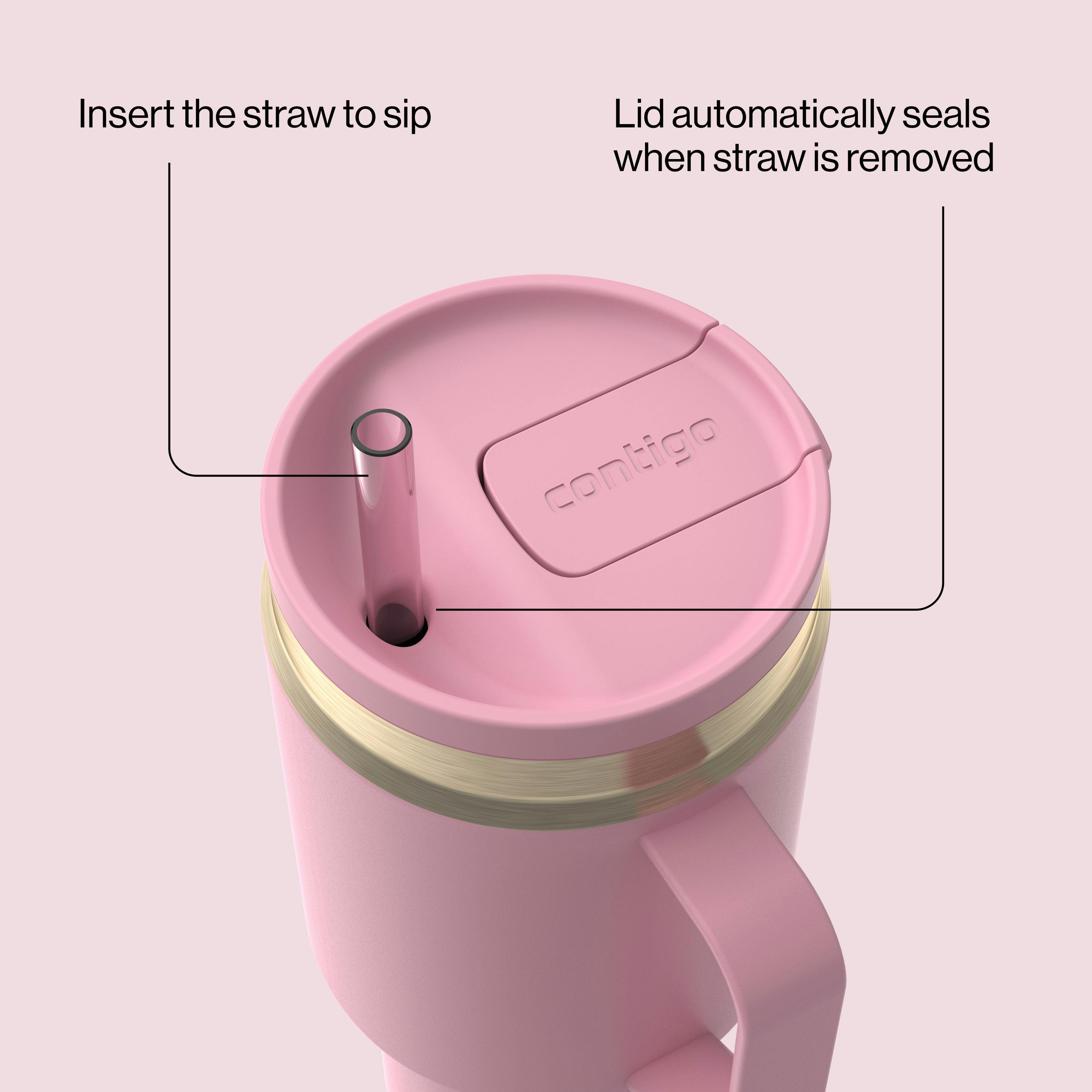30 oz SnapSeal™ Tumbler (w/ Straw & Handle)