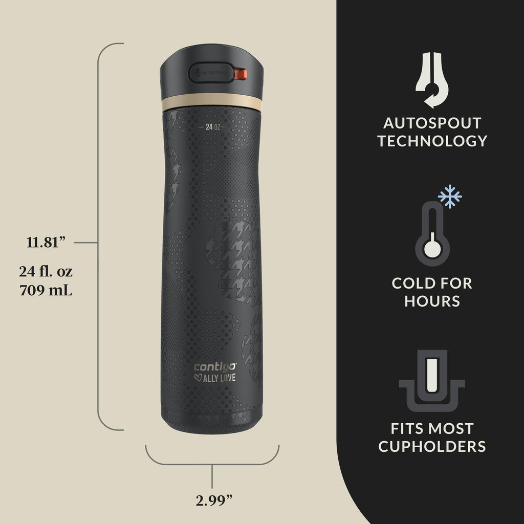Contigo® x Ally Love Ashland Chill 2.0 Stainless Steel Water Bottle with AUTOSPOUT® Lid, 24oz
