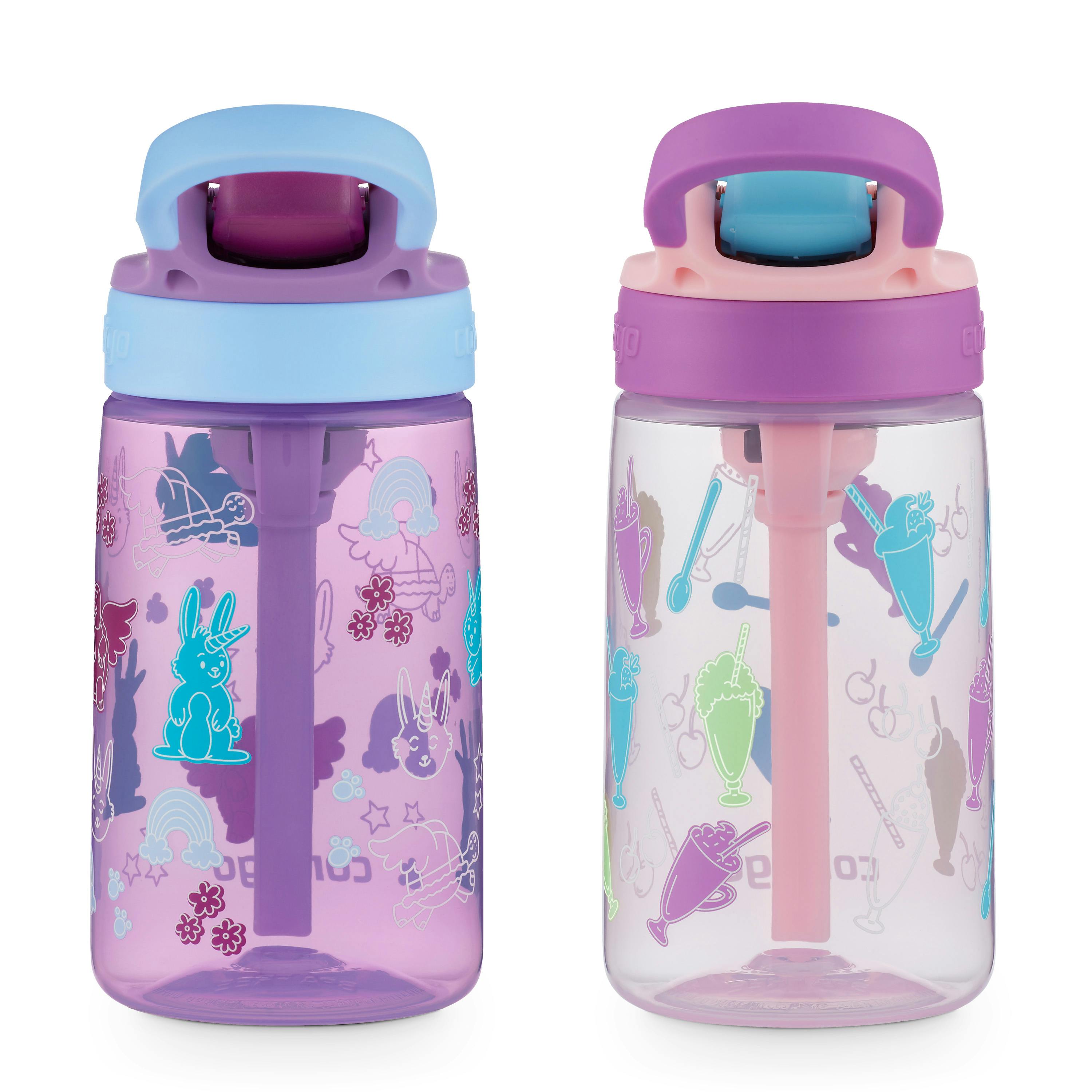 Contigo® Kids Water Bottle with Redesigned AUTOSPOUT® Straw, 14 oz, 2 pack