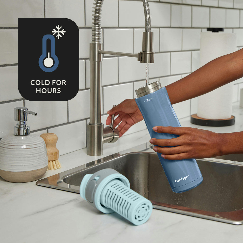 Contigo® Clybourn Chill Freeflow Filtration Stainless Steel Water Bottle with AUTOSEAL® Lid, 24oz
