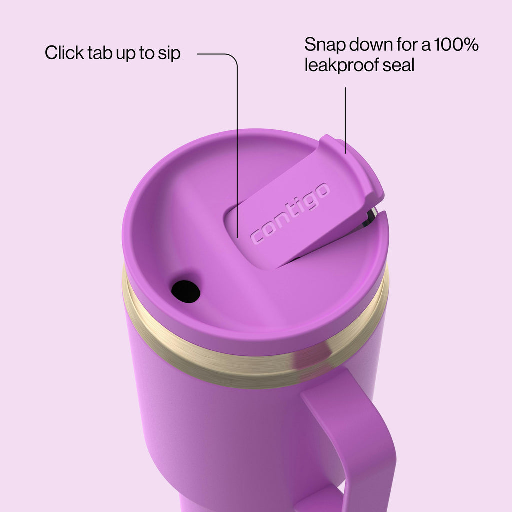 30 oz SnapSeal™ Tumbler (w/ Straw & Handle)