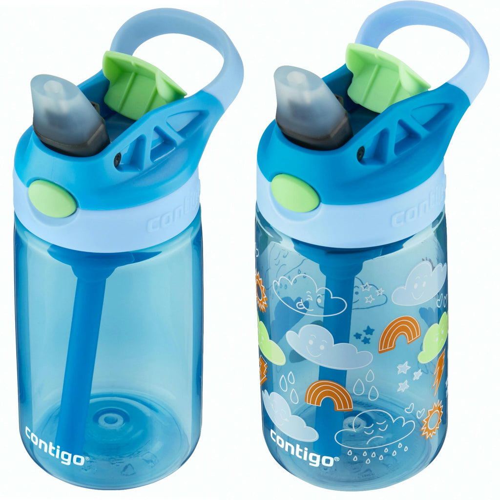Contigo® Kids Water Bottle with Redesigned AUTOSPOUT® Straw, 14 oz, 2 pack