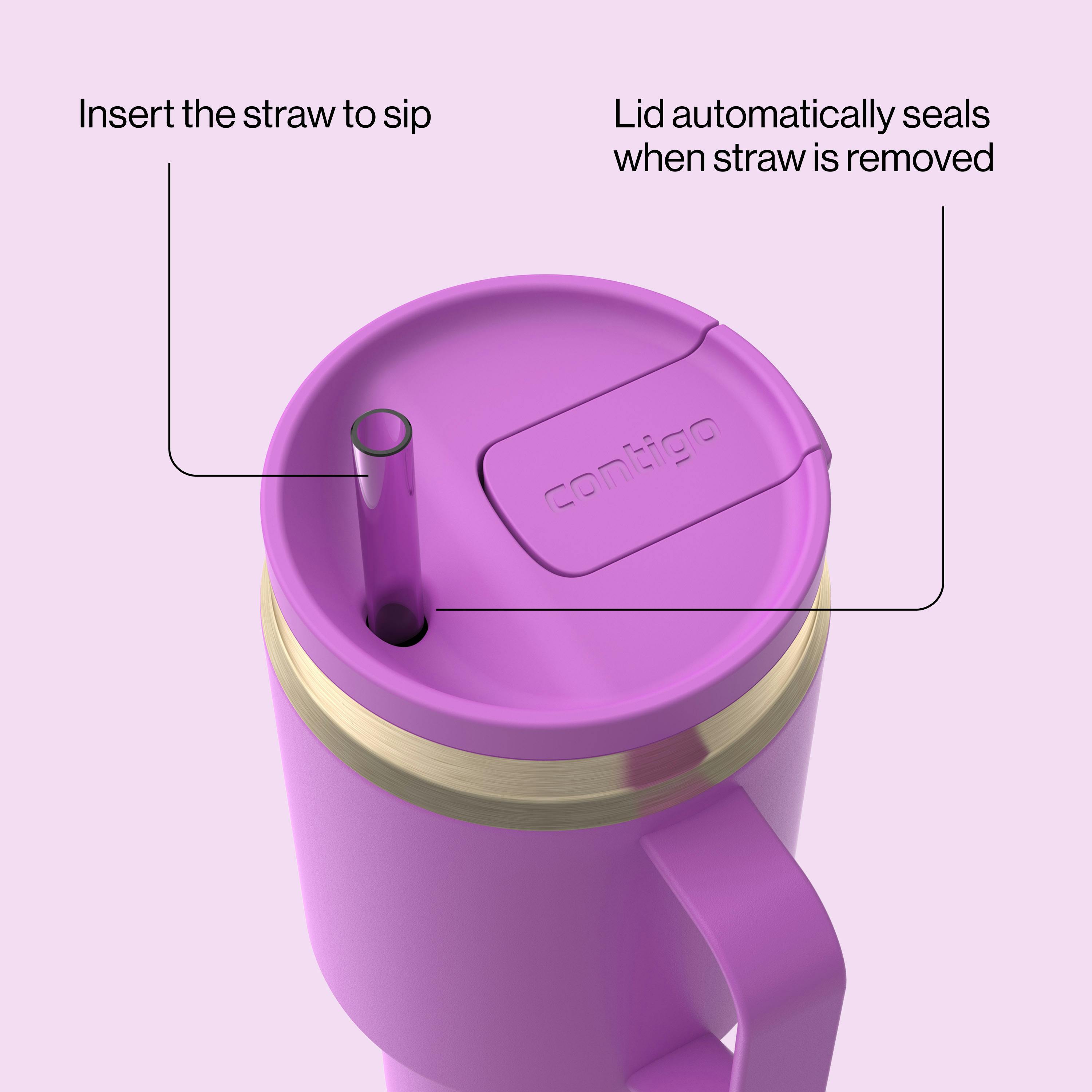 30 oz SnapSeal™ Tumbler (w/ Straw & Handle)