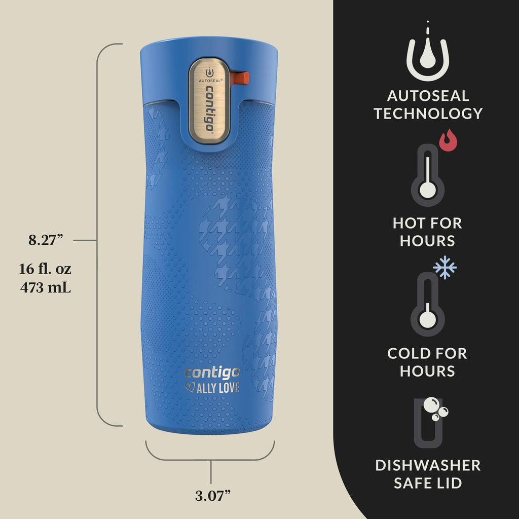 Contigo® x Ally Love West Loop 3.0 Stainless Steel Travel Mug with AUTOSEAL® Easy-Clean Lid, 16oz