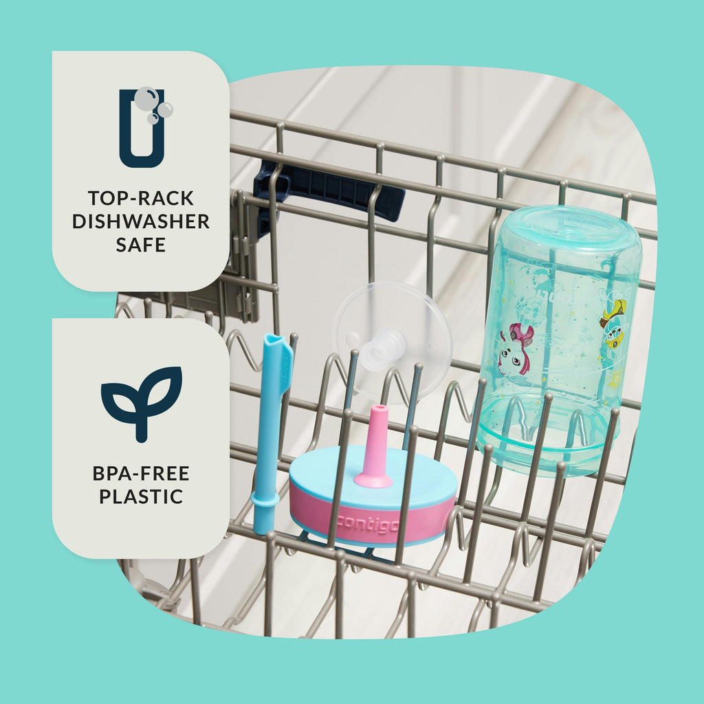 Contigo® Kids’ Leighton Straw Tumbler with Spill-Proof Leak-Proof Lid, 14oz