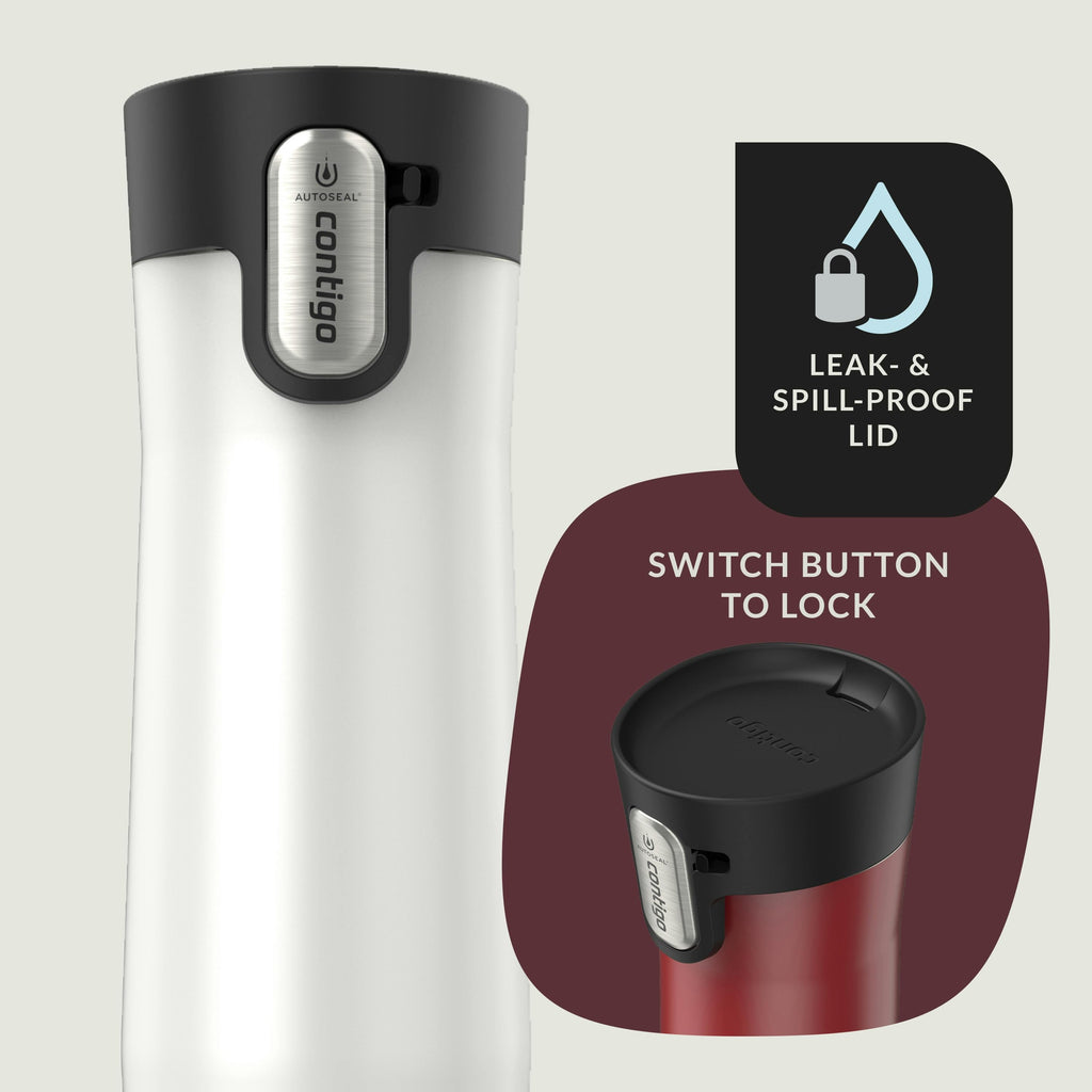 Contigo® AUTOSEAL® West Loop Vacuum-Insulated Stainless Steel Travel Mug with Easy-Clean Lid, 20 oz, 2-Pack