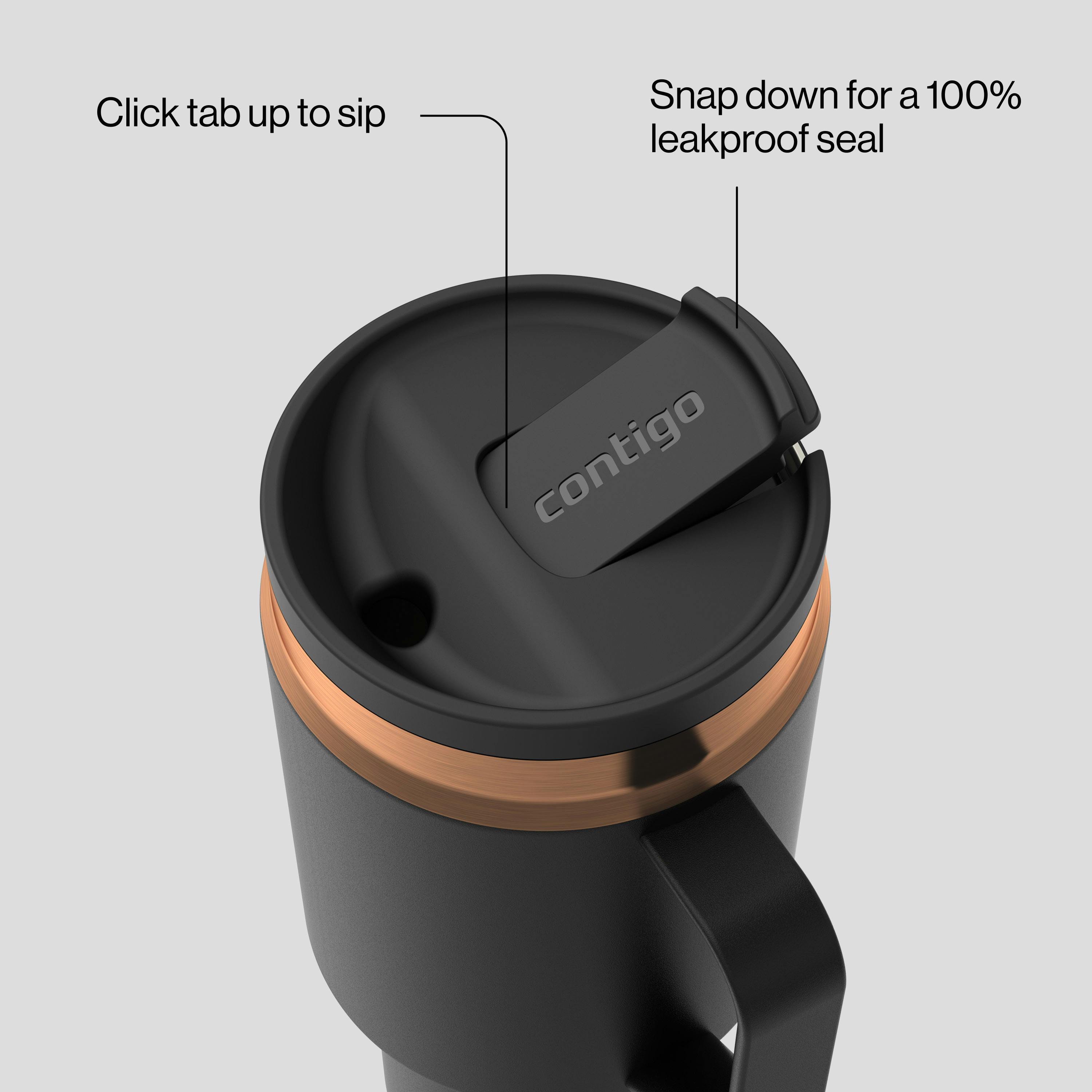 30 oz SnapSeal™ Tumbler (w/ Straw & Handle)