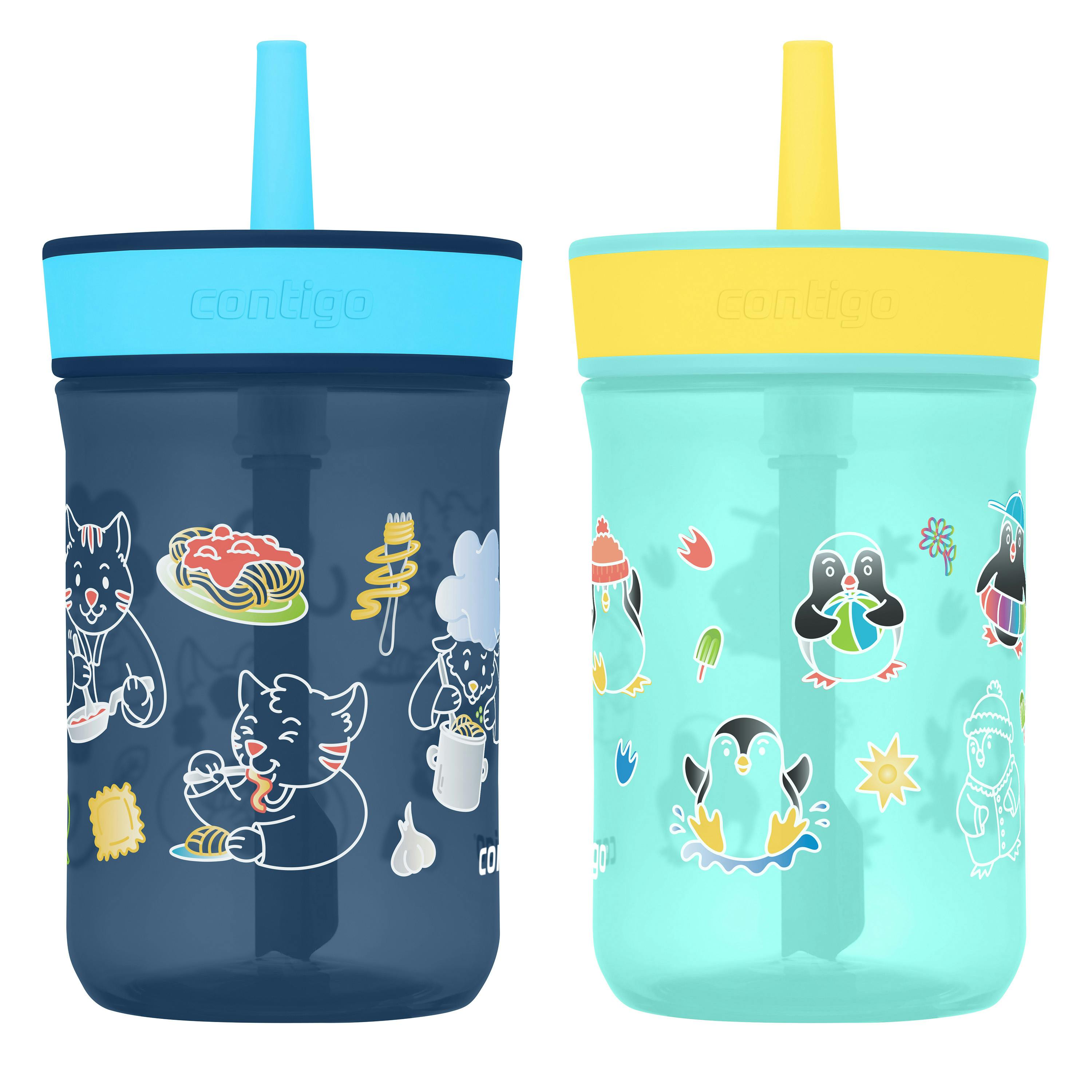 Contigo® Kids’ Leighton Straw Tumbler with Spill-Proof Leak-Proof Lid, 14oz