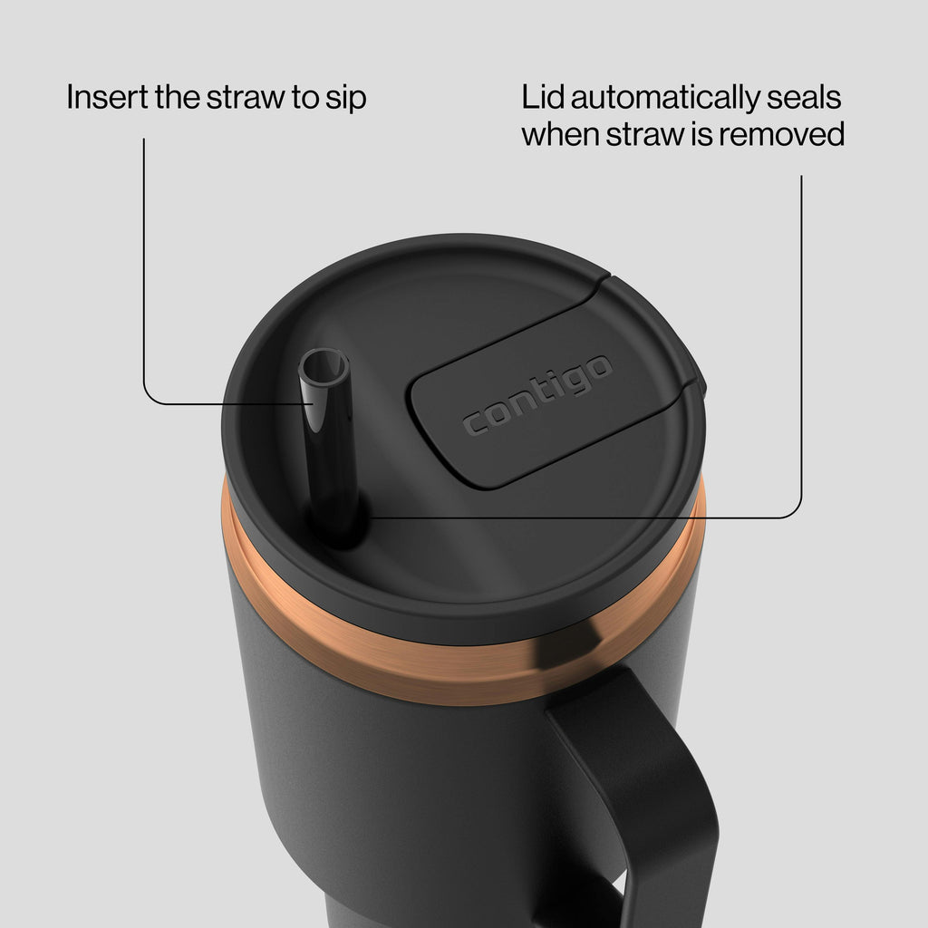 30 oz SnapSeal™ Tumbler (w/ Straw & Handle)