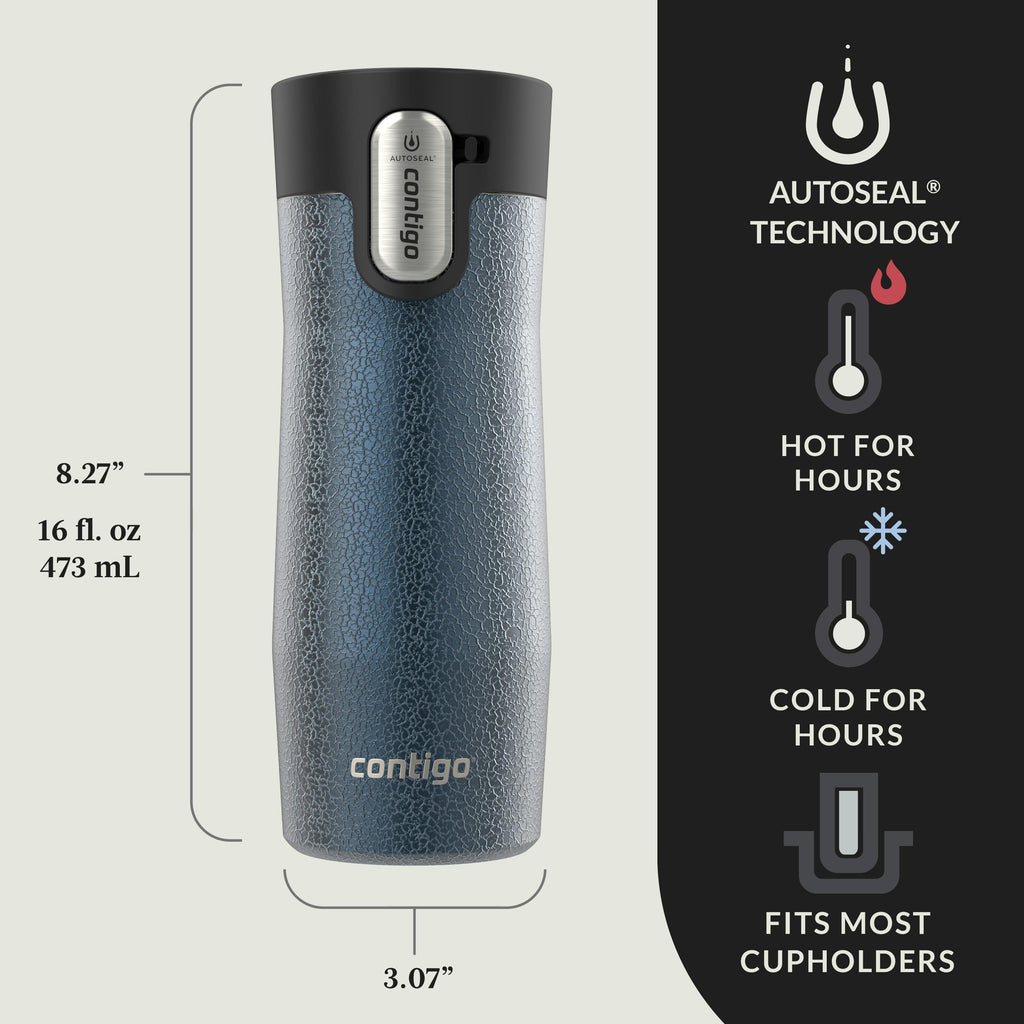 Contigo® AUTOSEAL® West Loop Vacuum-Insulated Stainless Steel Travel Mug with Easy-Clean Lid, 16 oz