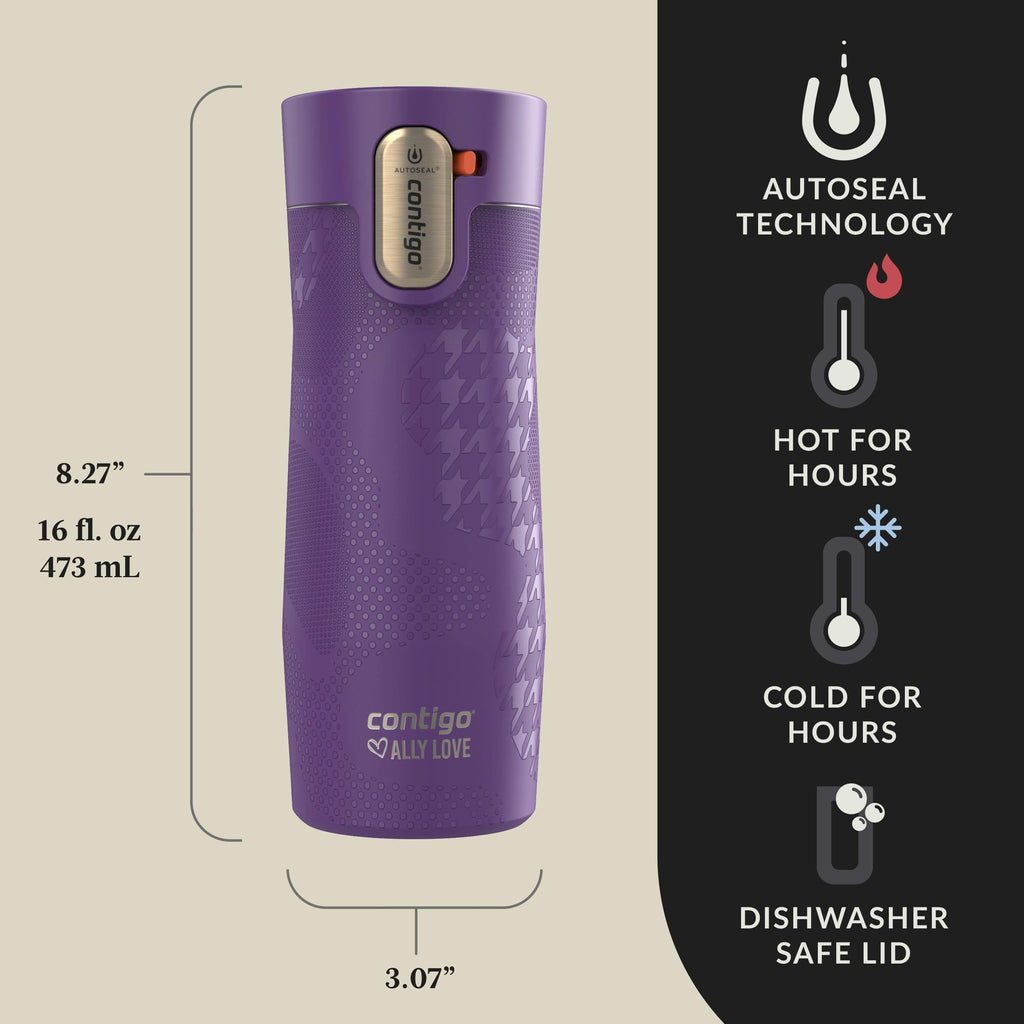Contigo® x Ally Love West Loop 3.0 Stainless Steel Travel Mug with AUTOSEAL® Easy-Clean Lid, 16oz