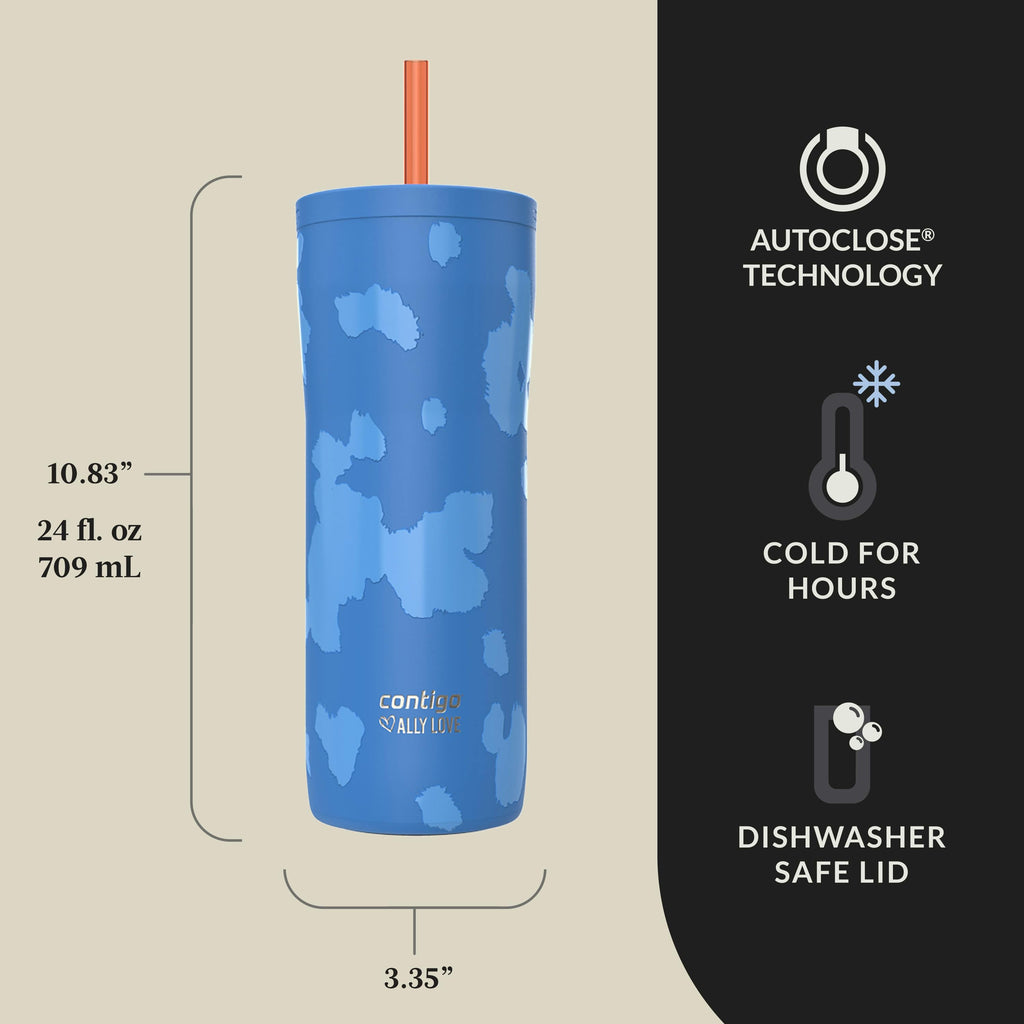 Contigo® x Ally Love Streeterville 2.0 Stainless Steel Tumbler with Straw, 24oz