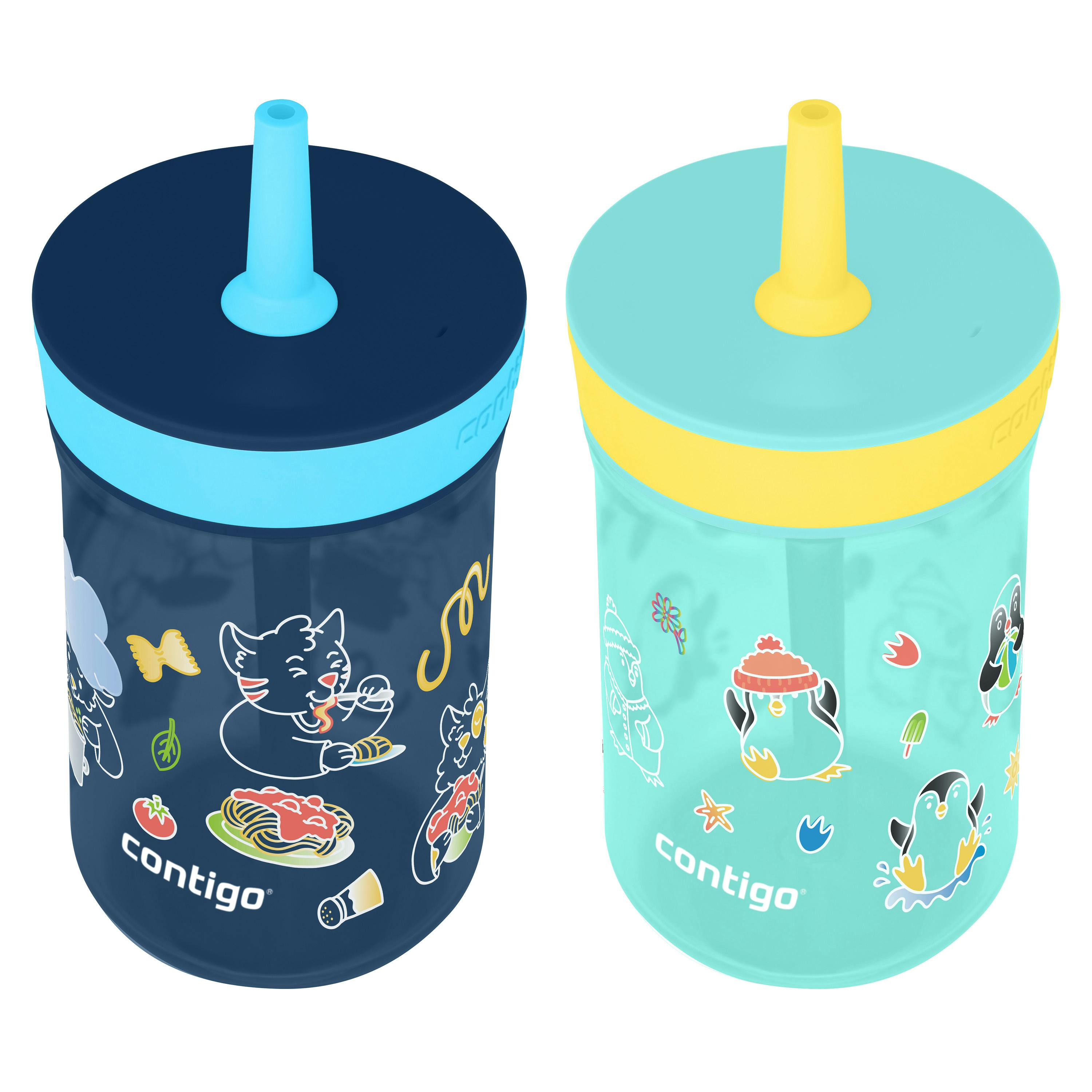 Contigo® Kids’ Leighton Straw Tumbler with Spill-Proof Leak-Proof Lid, 14oz