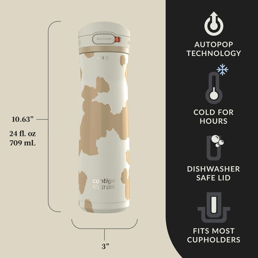 Contigo® x Ally Love Jackson Chill 2.0 Stainless Steel Water Bottle with AUTOPOP® Lid, 24oz