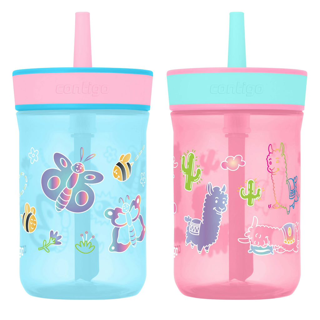 Contigo® Kids’ Leighton Straw Tumbler with Spill-Proof Leak-Proof Lid, 14oz