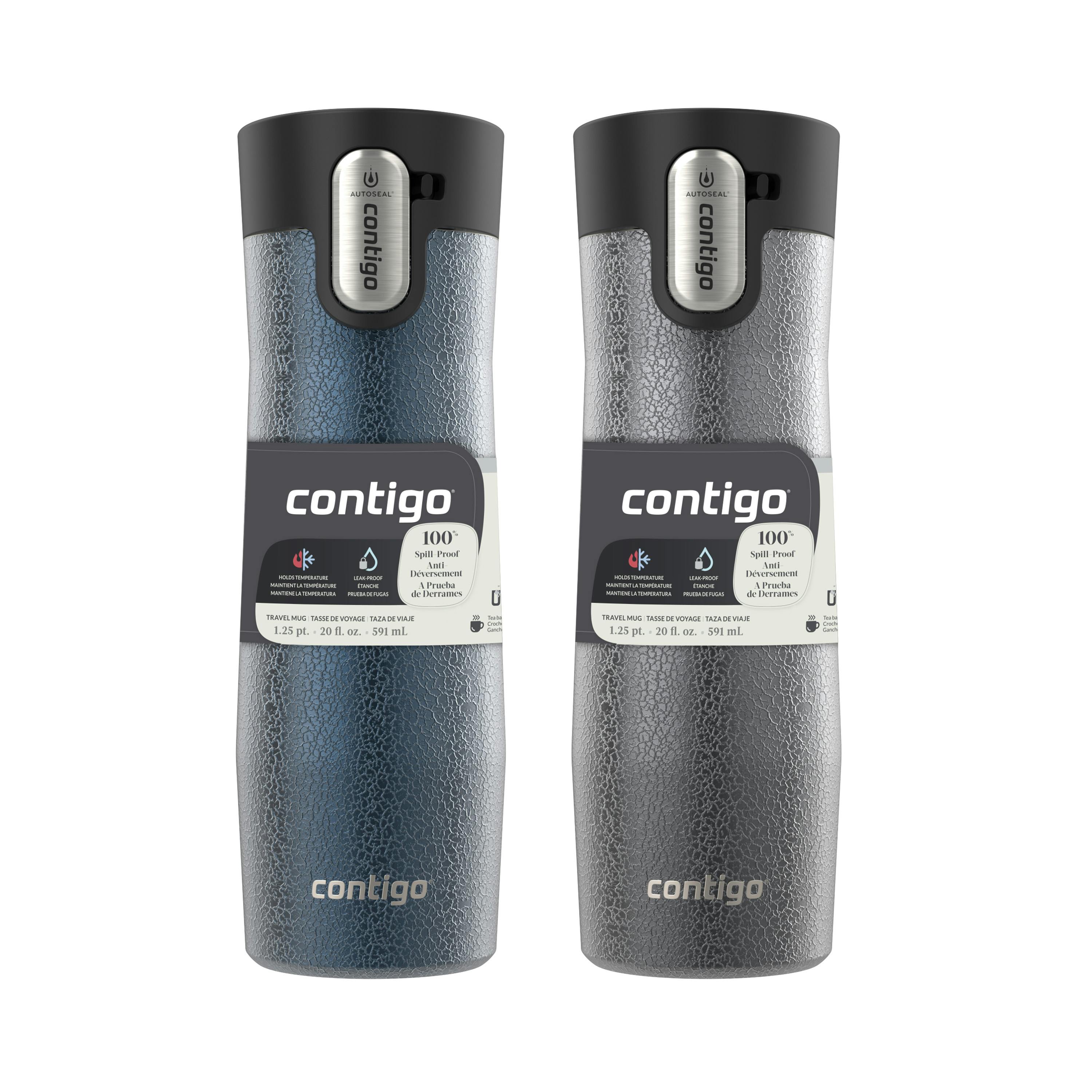 Contigo® AUTOSEAL® West Loop Vacuum-Insulated Stainless Steel Travel Mug with Easy-Clean Lid, 20 oz, 2-Pack