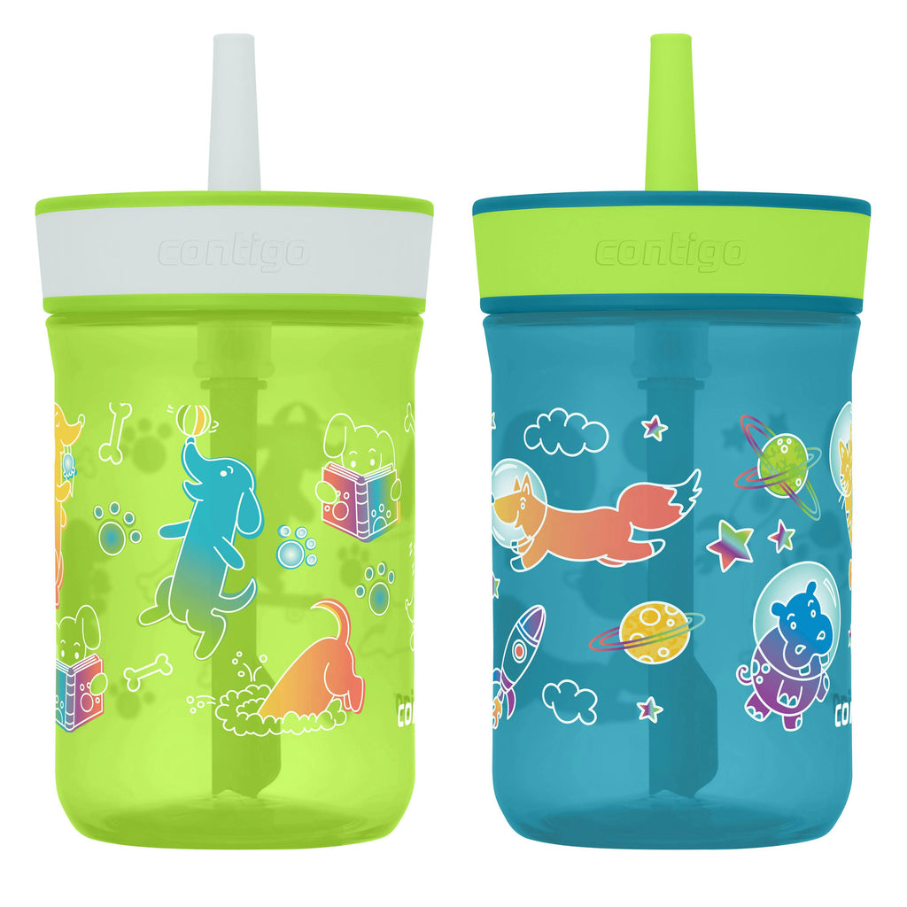 Contigo® Kids’ Leighton Straw Tumbler with Spill-Proof Leak-Proof Lid, 14oz