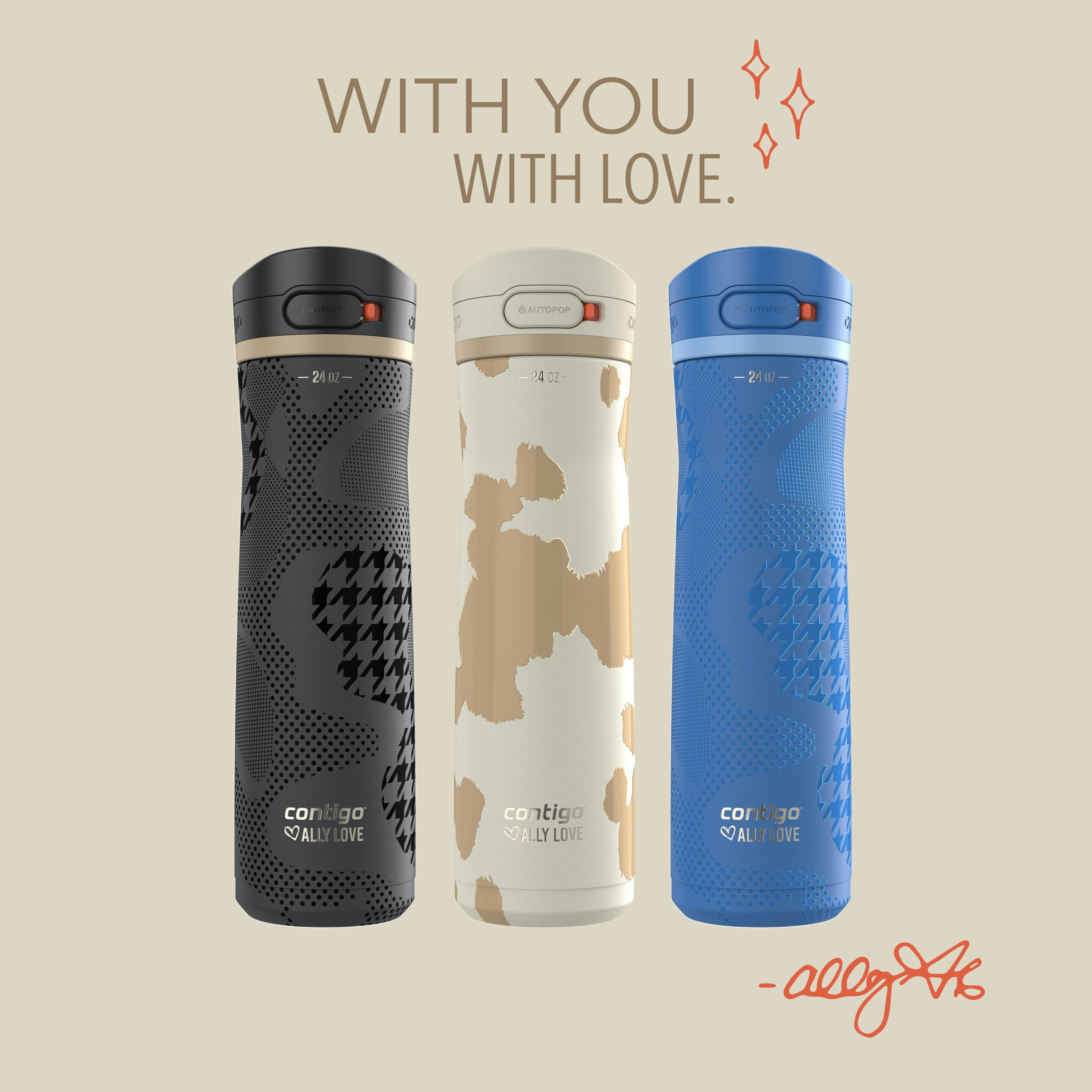 Contigo® x Ally Love Jackson Chill 2.0 Stainless Steel Water Bottle with AUTOPOP® Lid, 24oz