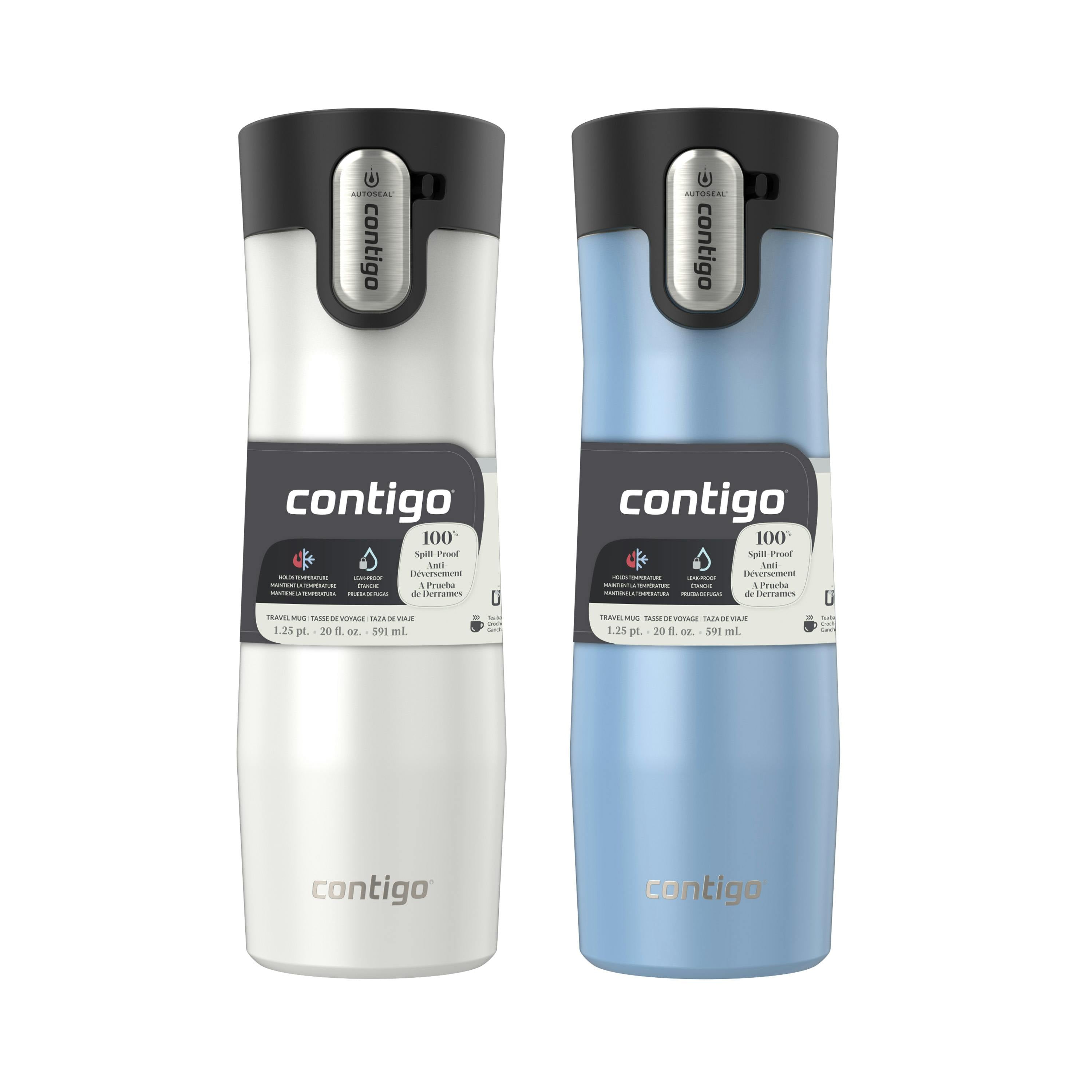 Contigo® AUTOSEAL® West Loop Vacuum-Insulated Stainless Steel Travel Mug with Easy-Clean Lid, 20 oz, 2-Pack