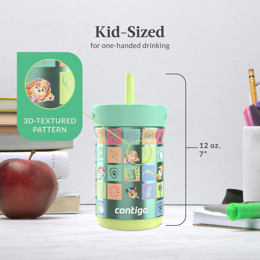 Contigo® Kids Leighton Spill-Proof Stainless Steel Tumbler with Straw, 12oz