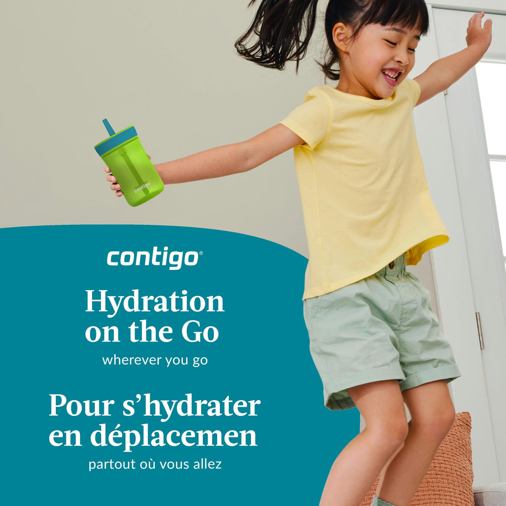 Contigo® Kids’ Leighton Straw Tumbler with Spill-Proof Leak-Proof Lid, 14oz