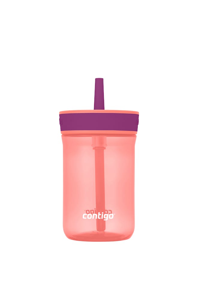 Kids’ Leighton Straw Tumbler with Spill-Proof Leak-Proof Lid, 14oz Z5