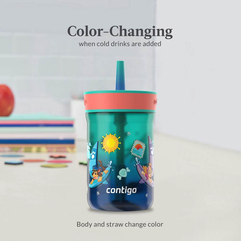 Contigo® Kids’ Leighton Straw Tumbler with Spill-Proof Leak-Proof Lid, 14oz