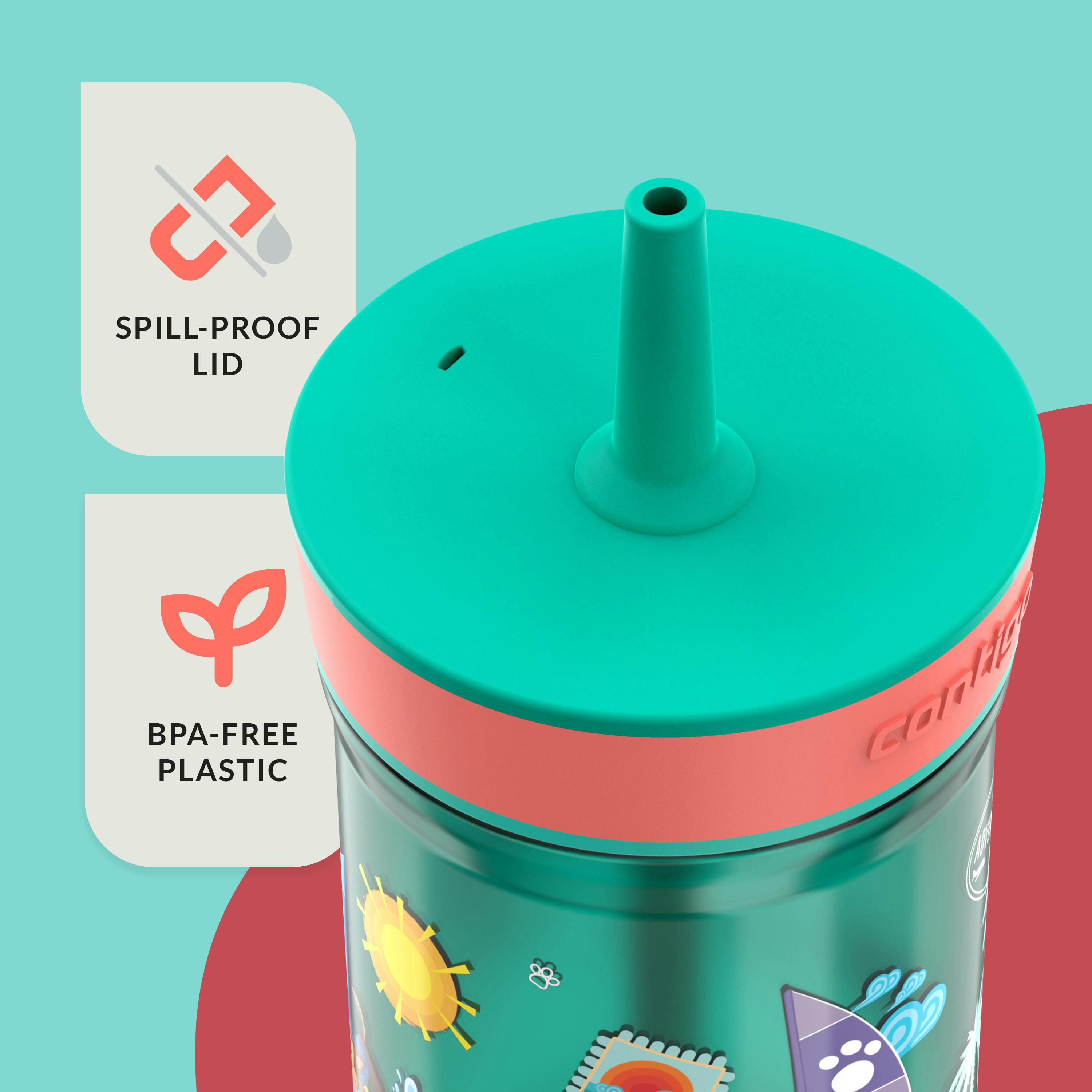 Contigo® Kids’ Leighton Straw Tumbler with Spill-Proof Leak-Proof Lid, 14oz