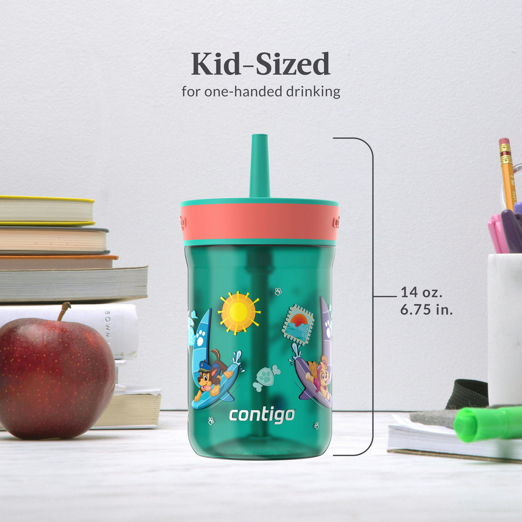 Contigo® Kids’ Leighton Straw Tumbler with Spill-Proof Leak-Proof Lid, 14oz