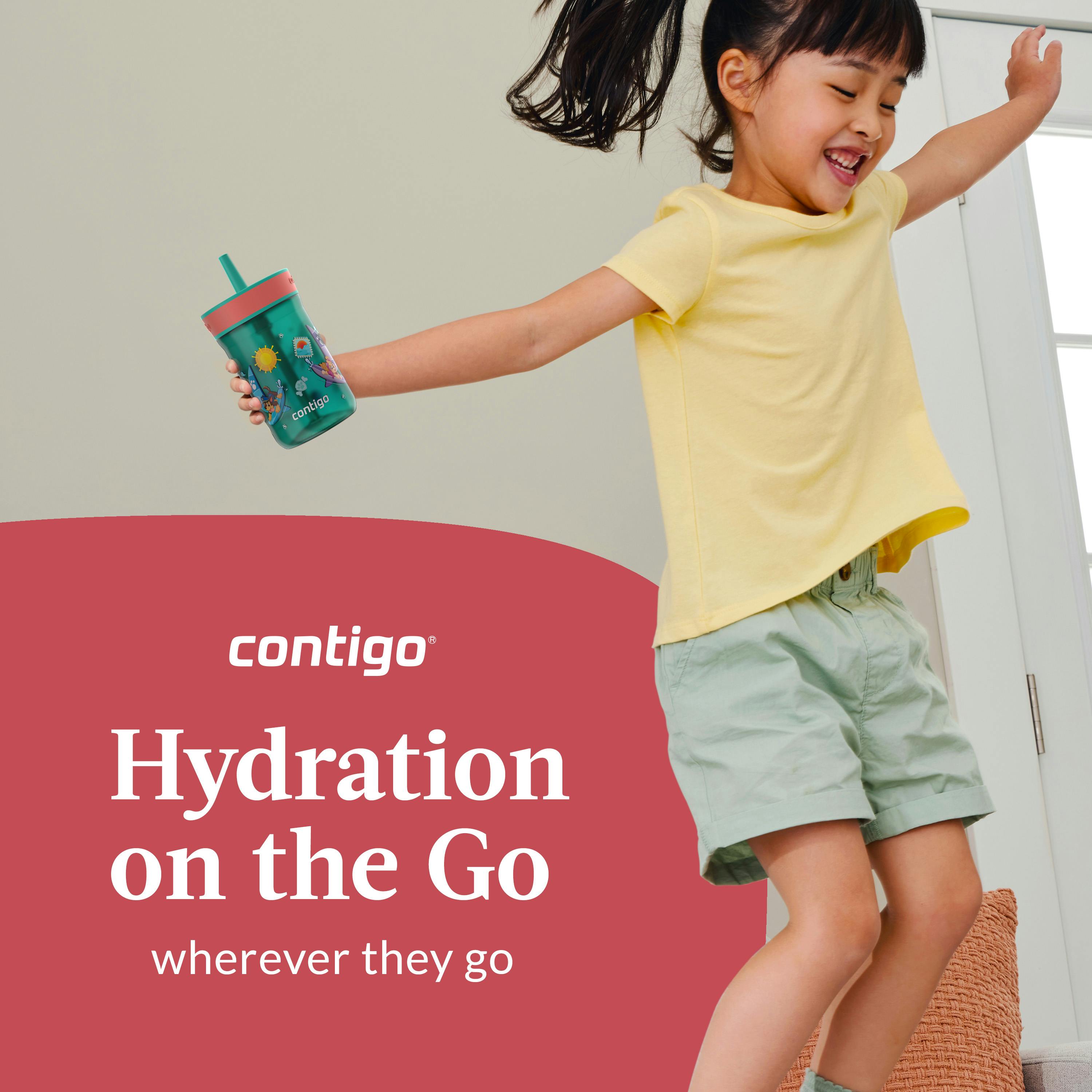 Contigo® Kids’ Leighton Straw Tumbler with Spill-Proof Leak-Proof Lid, 14oz