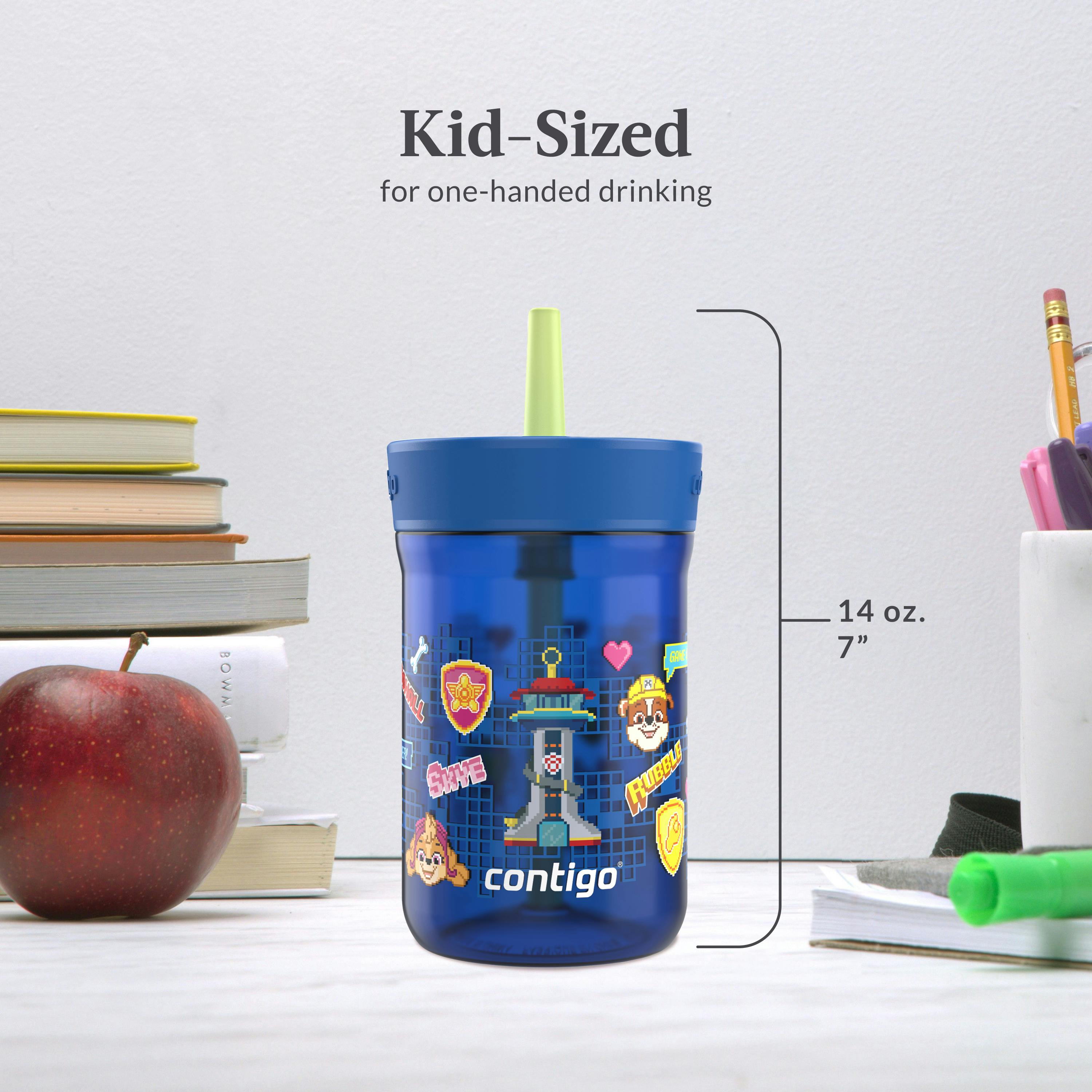Contigo® Kids’ Leighton Straw Tumbler with Spill-Proof Leak-Proof Lid, 14oz