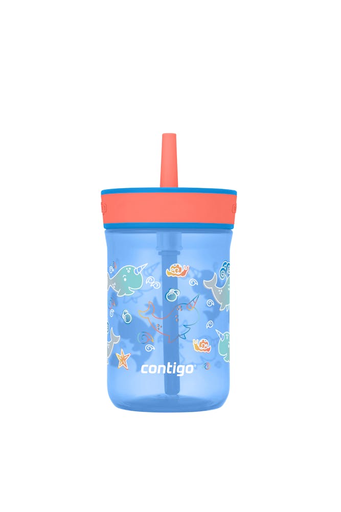 Kids’ Leighton Straw Tumbler with Spill-Proof Leak-Proof Lid, 14oz Z5